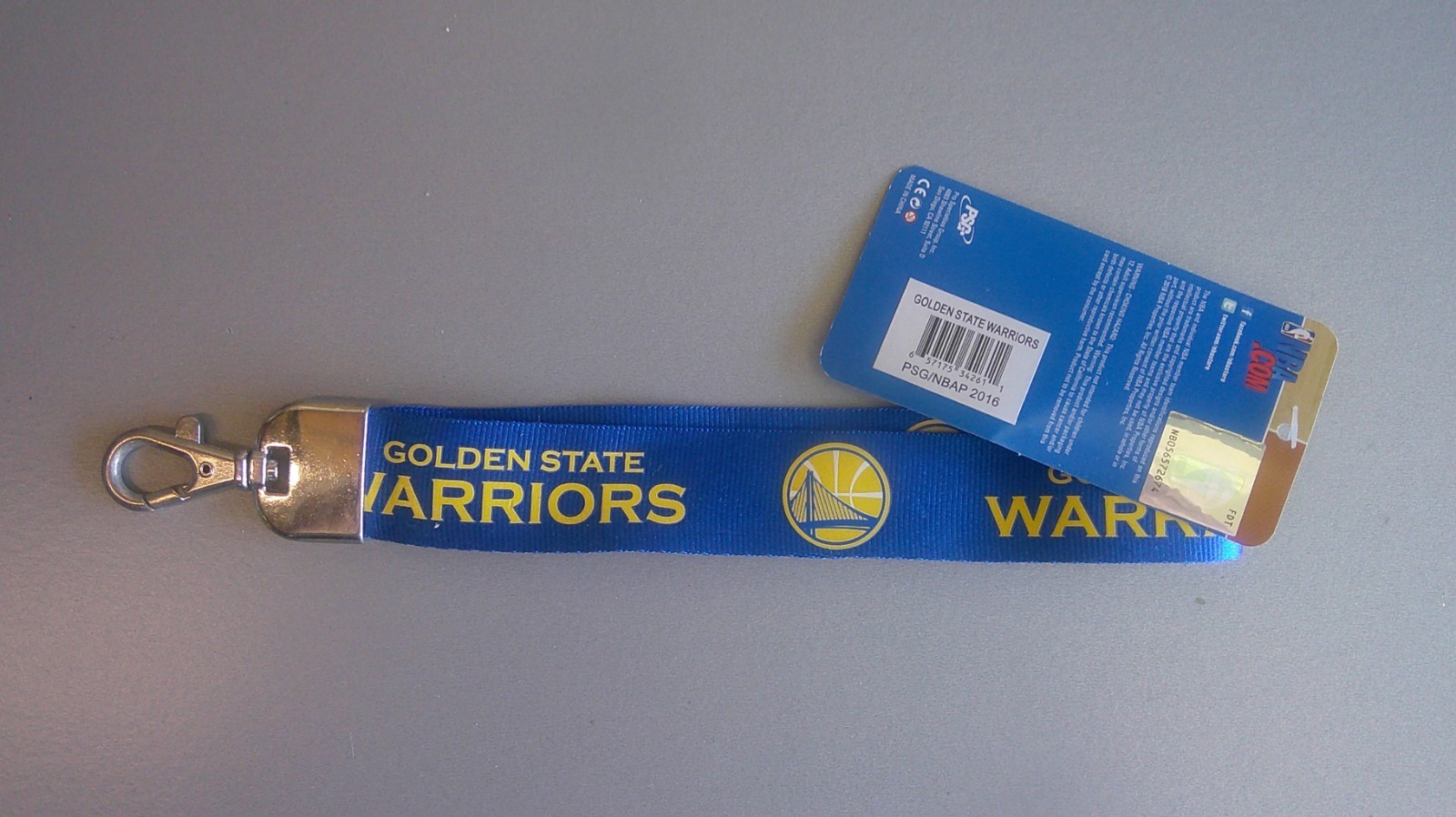 NBA Wristlet Short Lanyard Keychain Golden State Warriors Team Color
