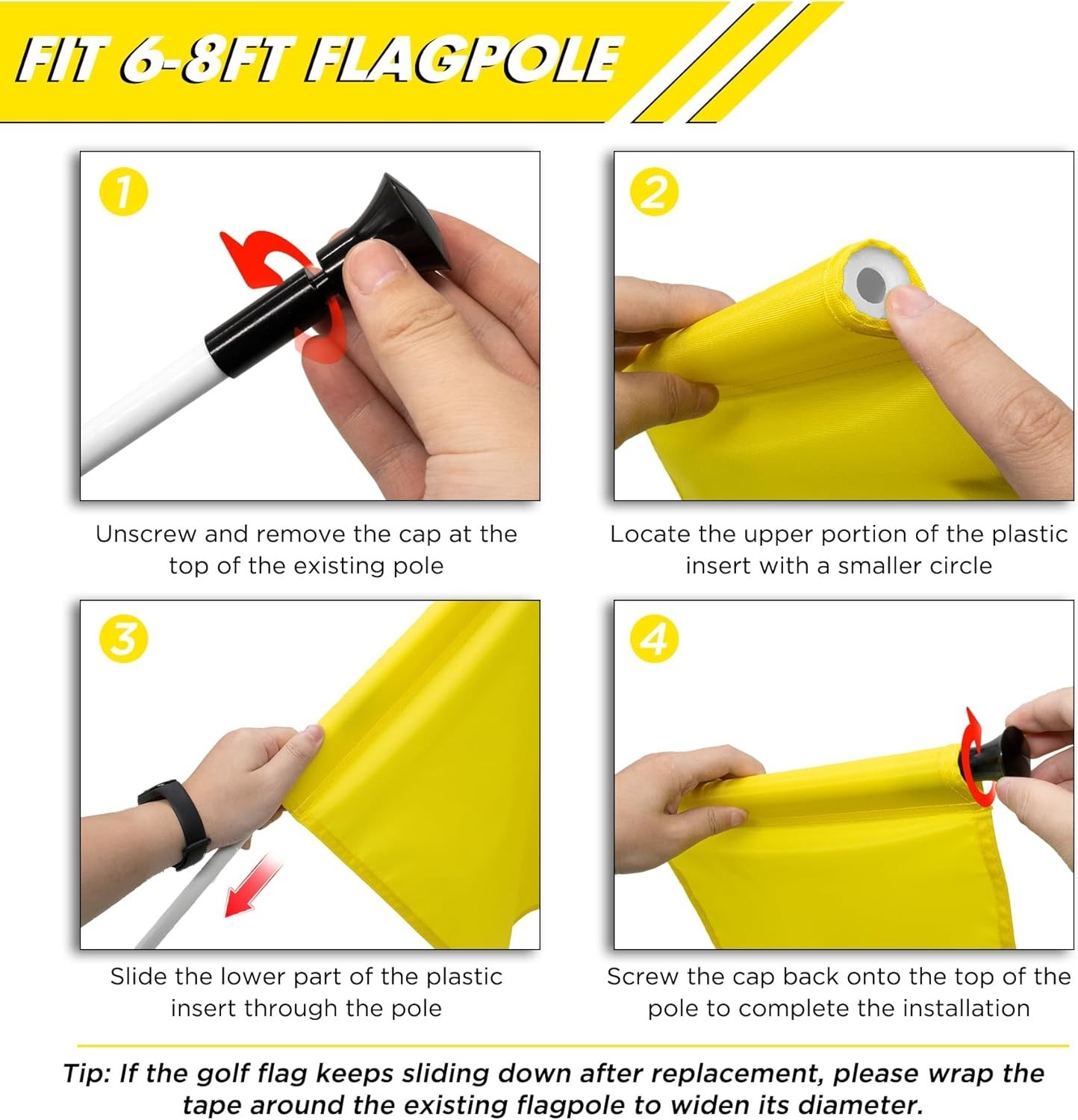 Lightweight 420D Nylon Golf Flag with Sleeve – 20″L x 14″H for Easy Setup