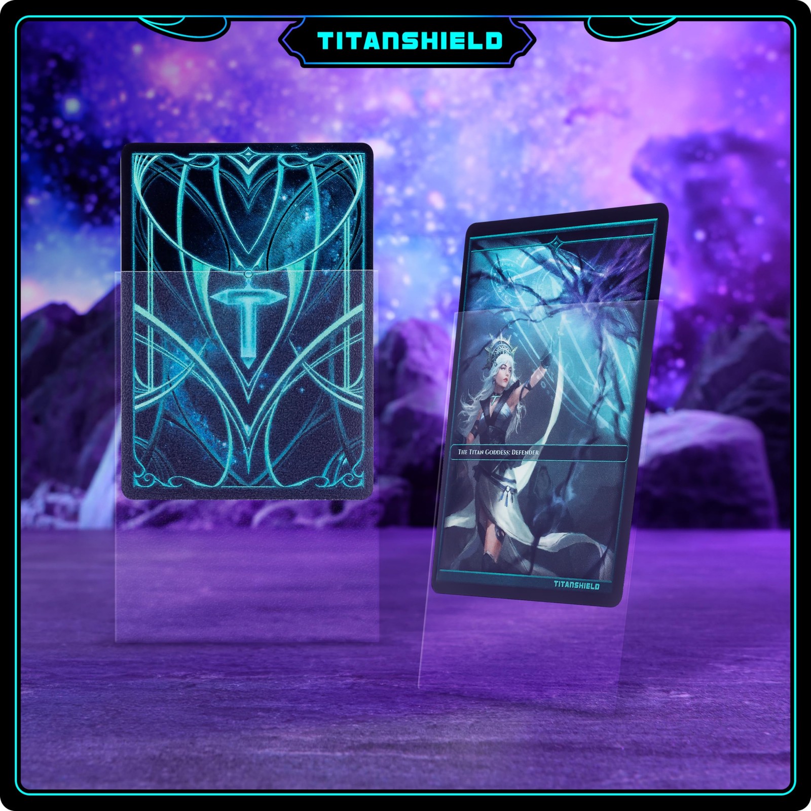 TitanShield Premium Card Sleeves | Compatible with Standard | 66x91mm, Silver