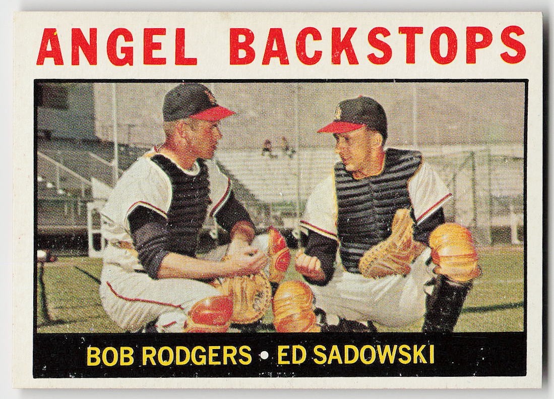 1964 Topps #61 Bob Rodgers / Ed Sadowski BASEBALL Los Angeles Angels