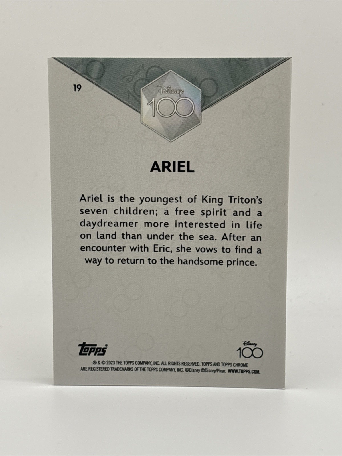 2023 Topps Chrome Disney 100 Ariel Base #2