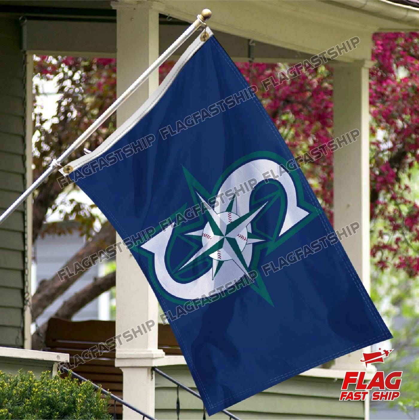 Seattle Mariners 3×5 ft Flag Banner MLB World Series Vintage FREE Shipping