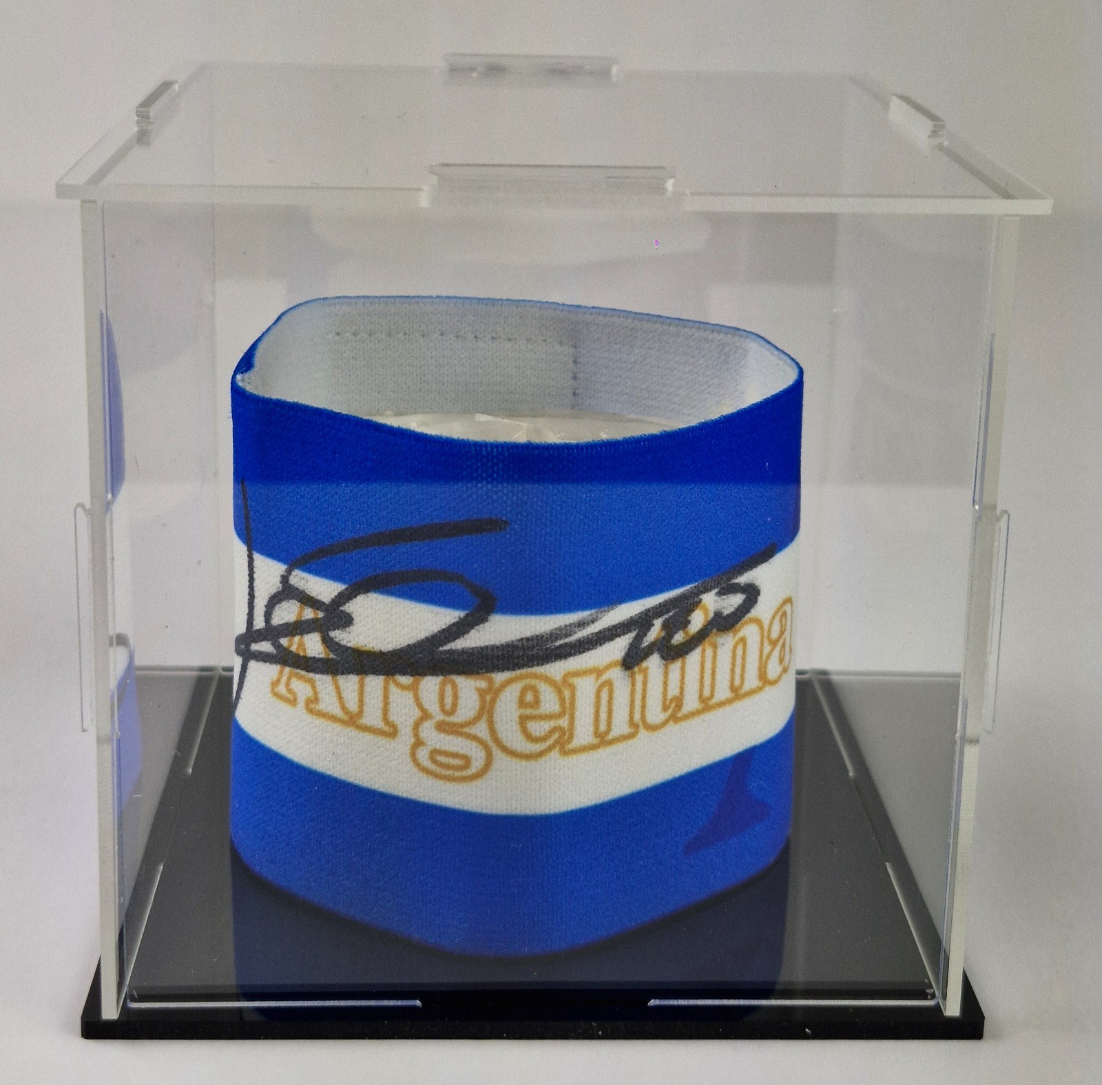 Lionel Messi Argentina AFA captain armband Hand Signed W/COA+Free shipping