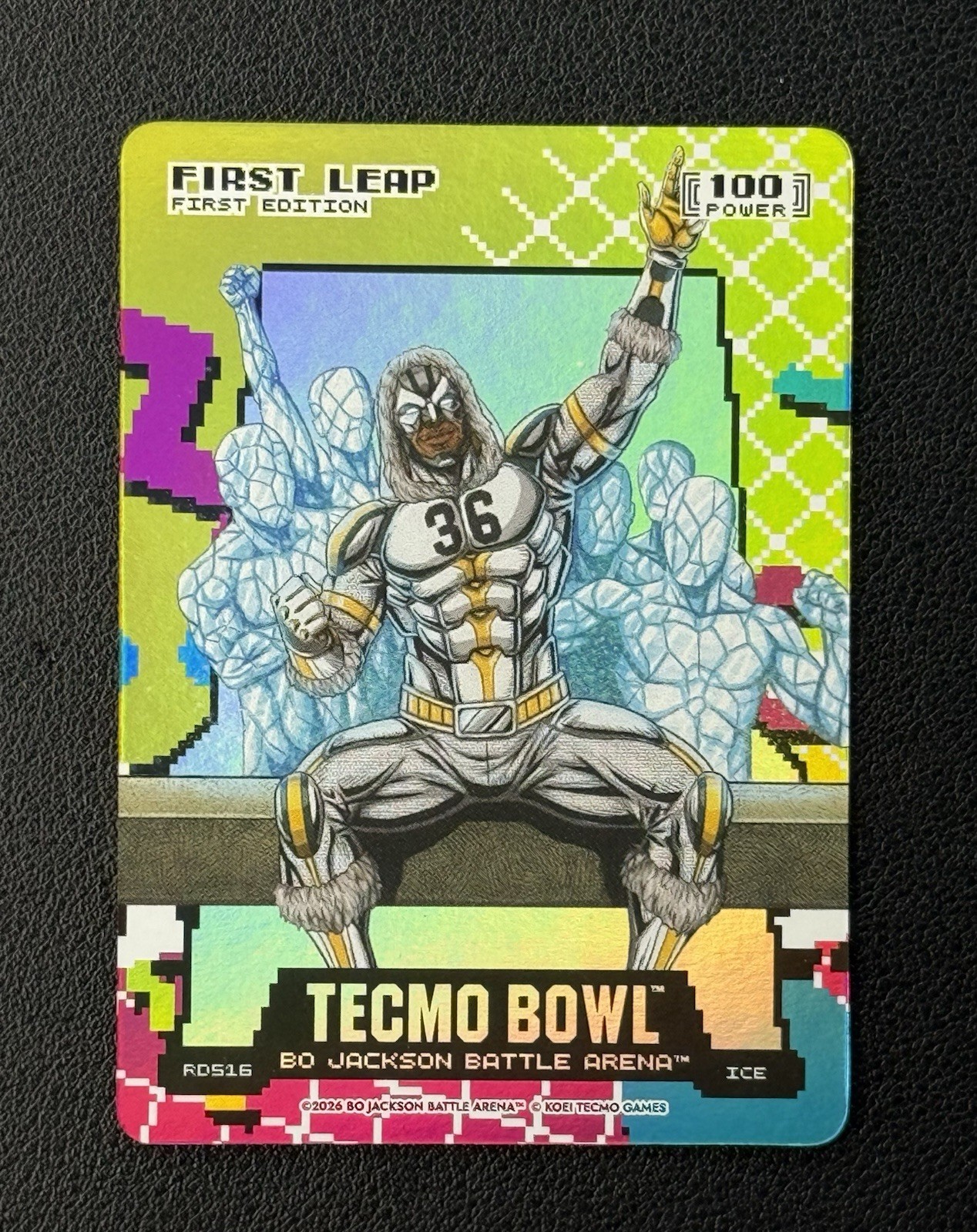 Bo Jackson Battle Arena Tecmo 80’s Rad Battlefoil Ice First Leap LeRoy Butler🔥