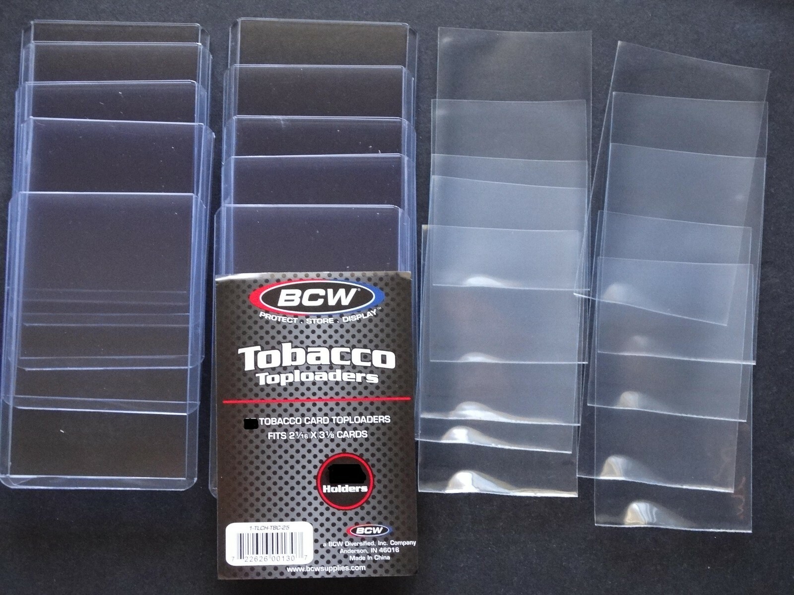 (10 Loose Holders + Sleeves) BCW Tobacco Card Top Loader Card Holder