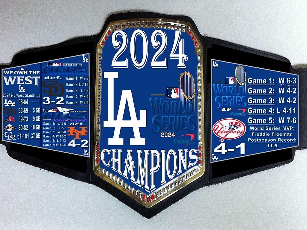 Los Angeles Dodgers 2024 MLB World Series Champions Championship Belt