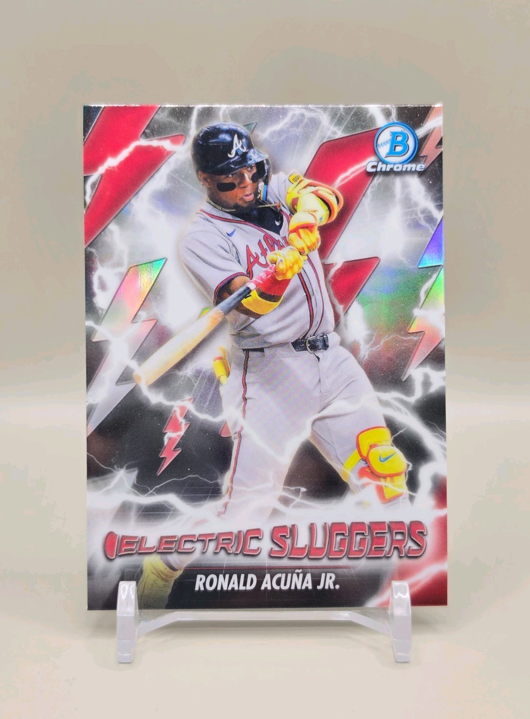 2026 Bowman – Ronald Acuna Jr. #ES-8 Electric Sluggers Chrome Insert – Braves