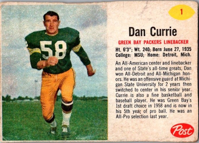 1962 Post Cereal Football Cards Complete your set