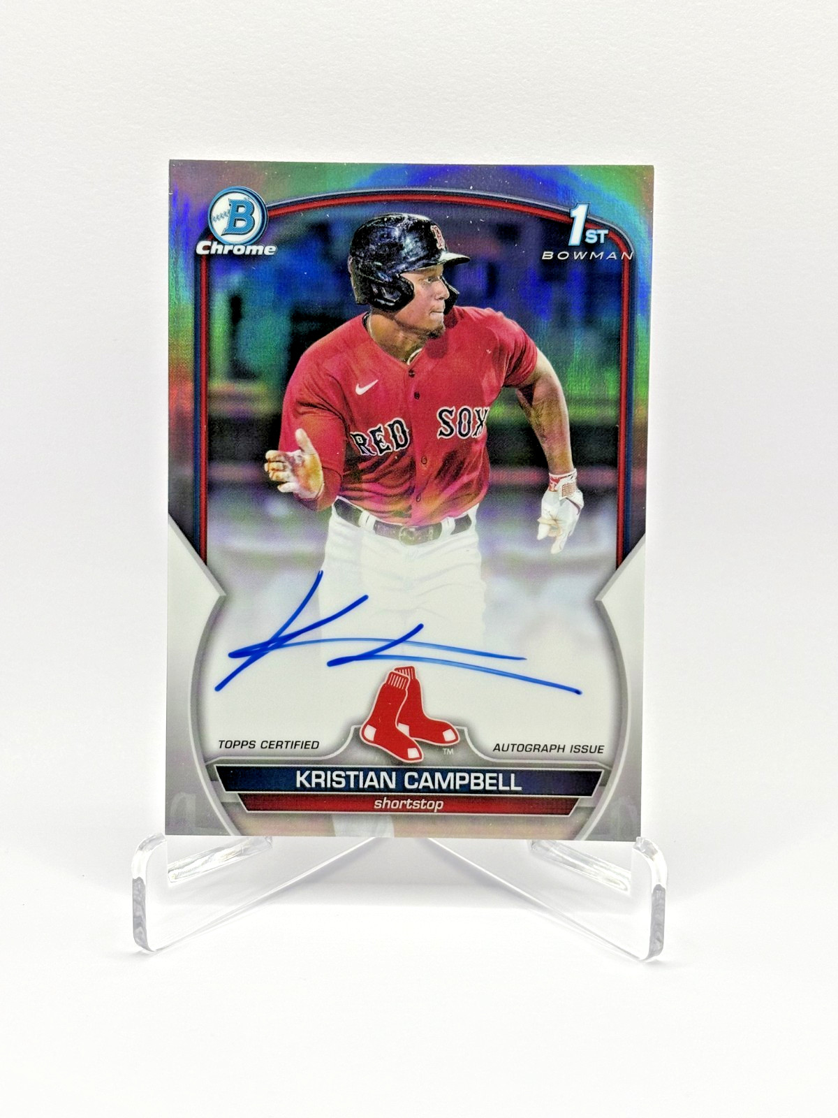 Kristian Campbell 2023 1st Bowman Chrome /499 Refractor Auto Rookie Card (RC) #1
