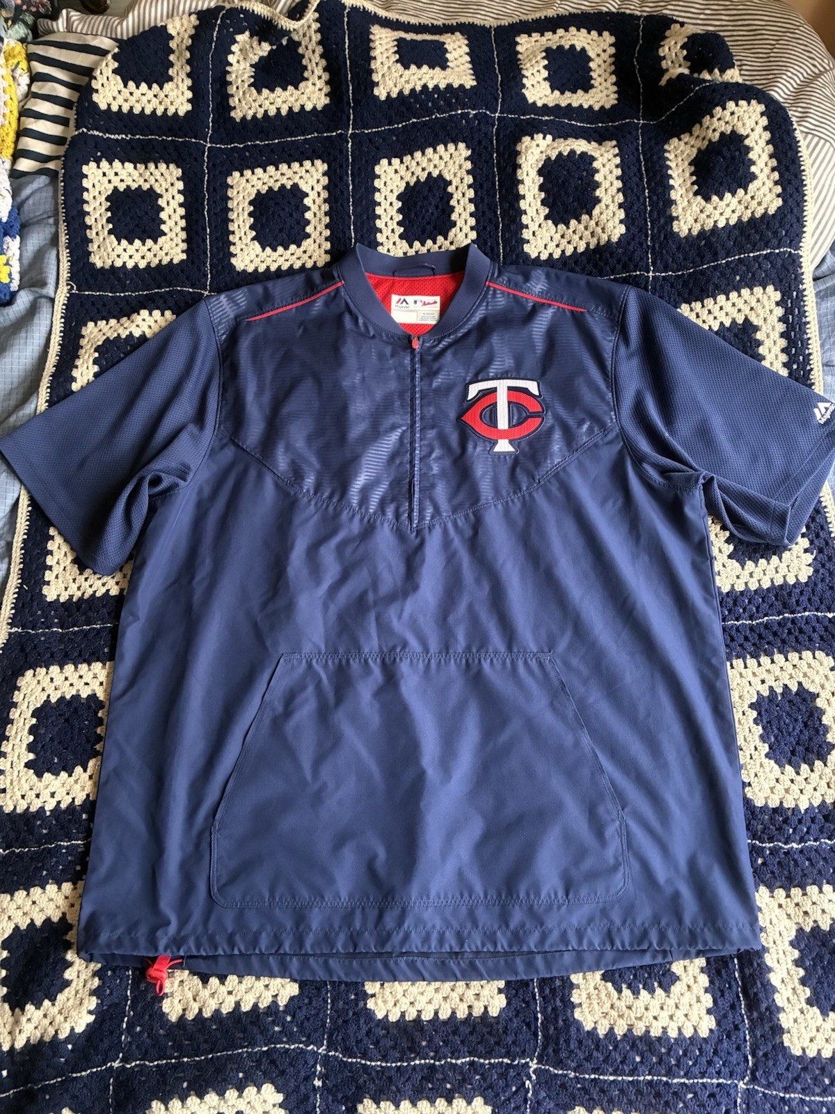 Minnesota Twins Majestic Authentic Cool Base Batting Practice Men’s XL 1/4 Zip