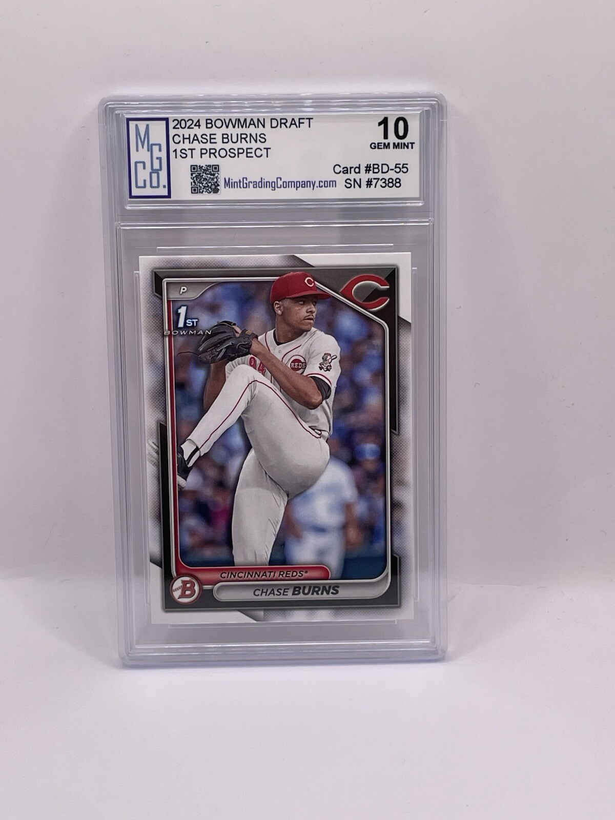 2024 Bowman Draft Chase Burns 1st Bowman Graded MGCo. Gem Mint 10