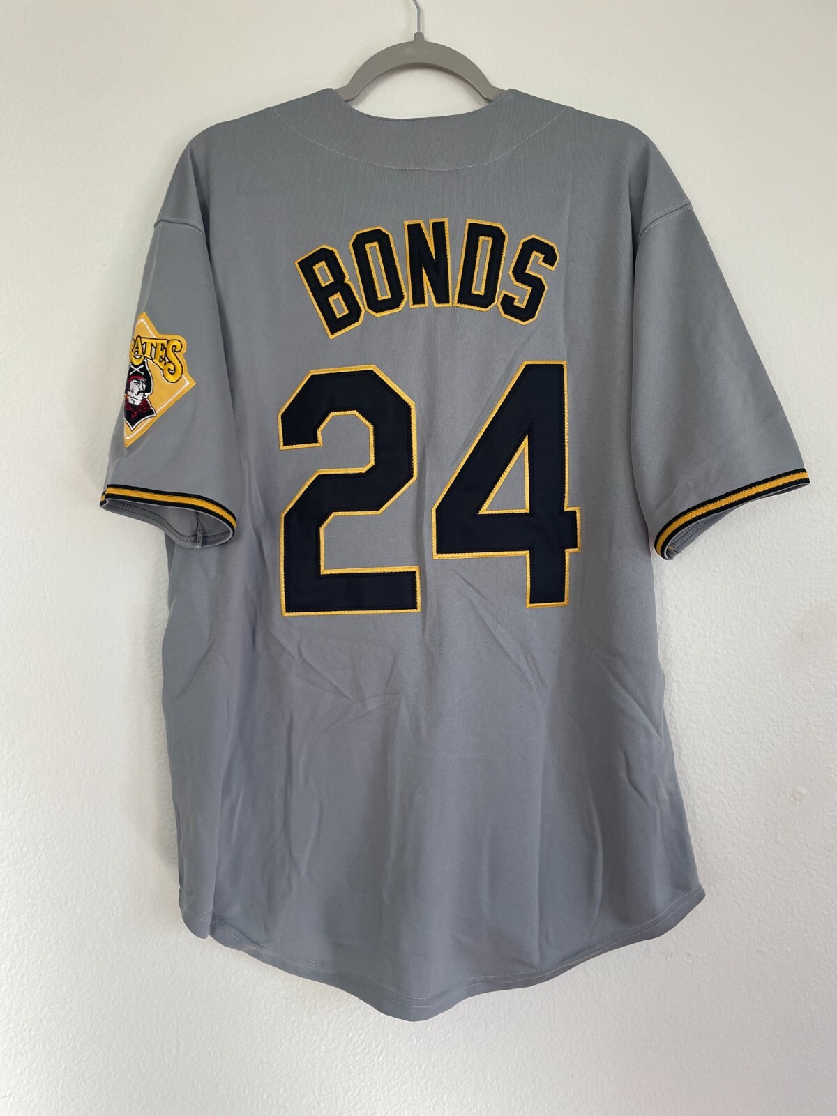 barry bonds 1992 jersey Pittsburgh pirates gray men’s size throwback all sizes