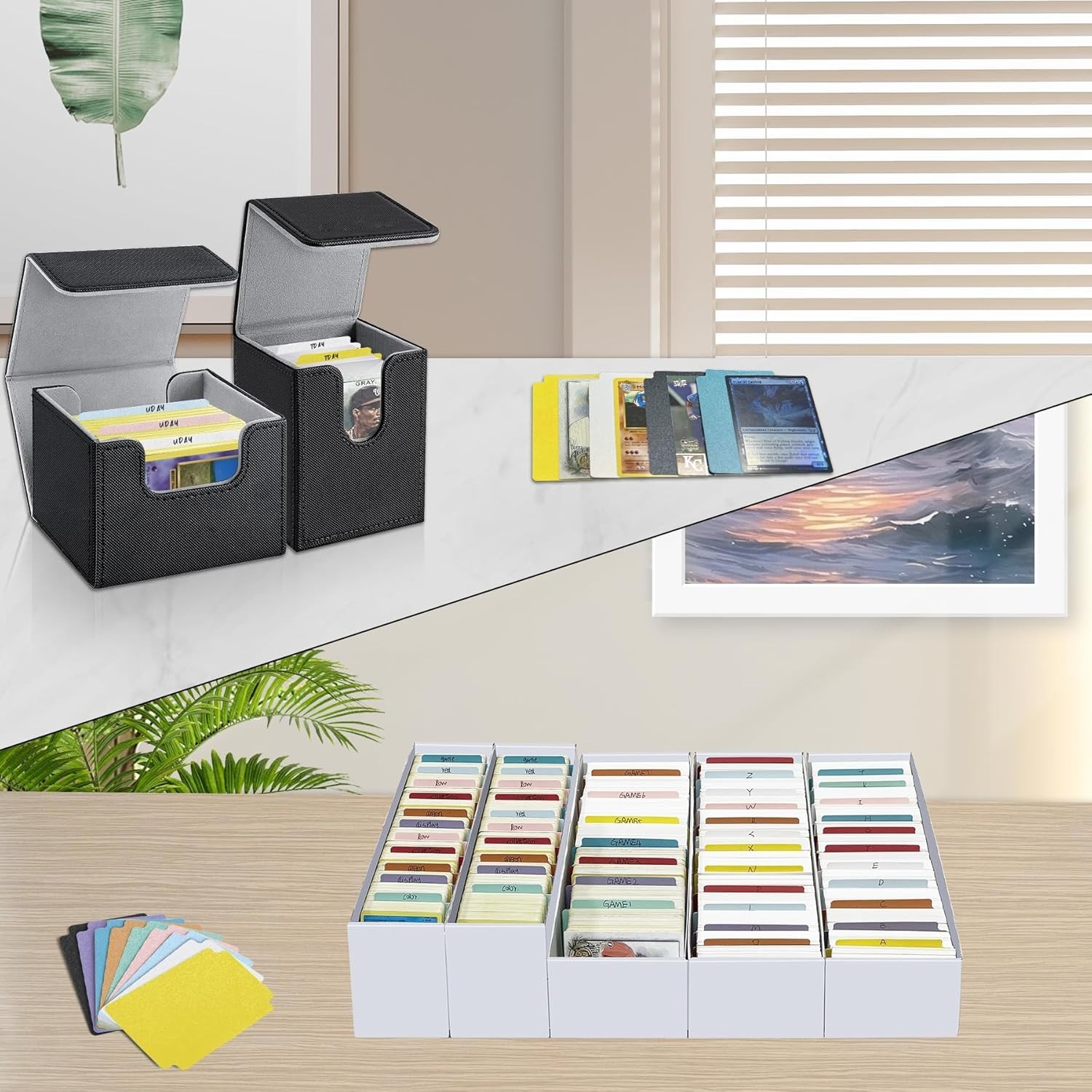 Durable 100-Pack Trading Card Dividers With Writable Surface for Easy Sorting