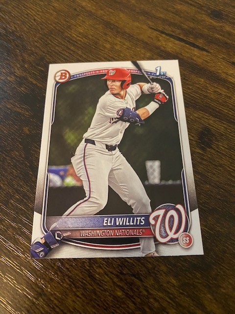 Eli Willits – 2025 Bowman Draft 1st – Base Paper – BD-1 – Washington Nationals