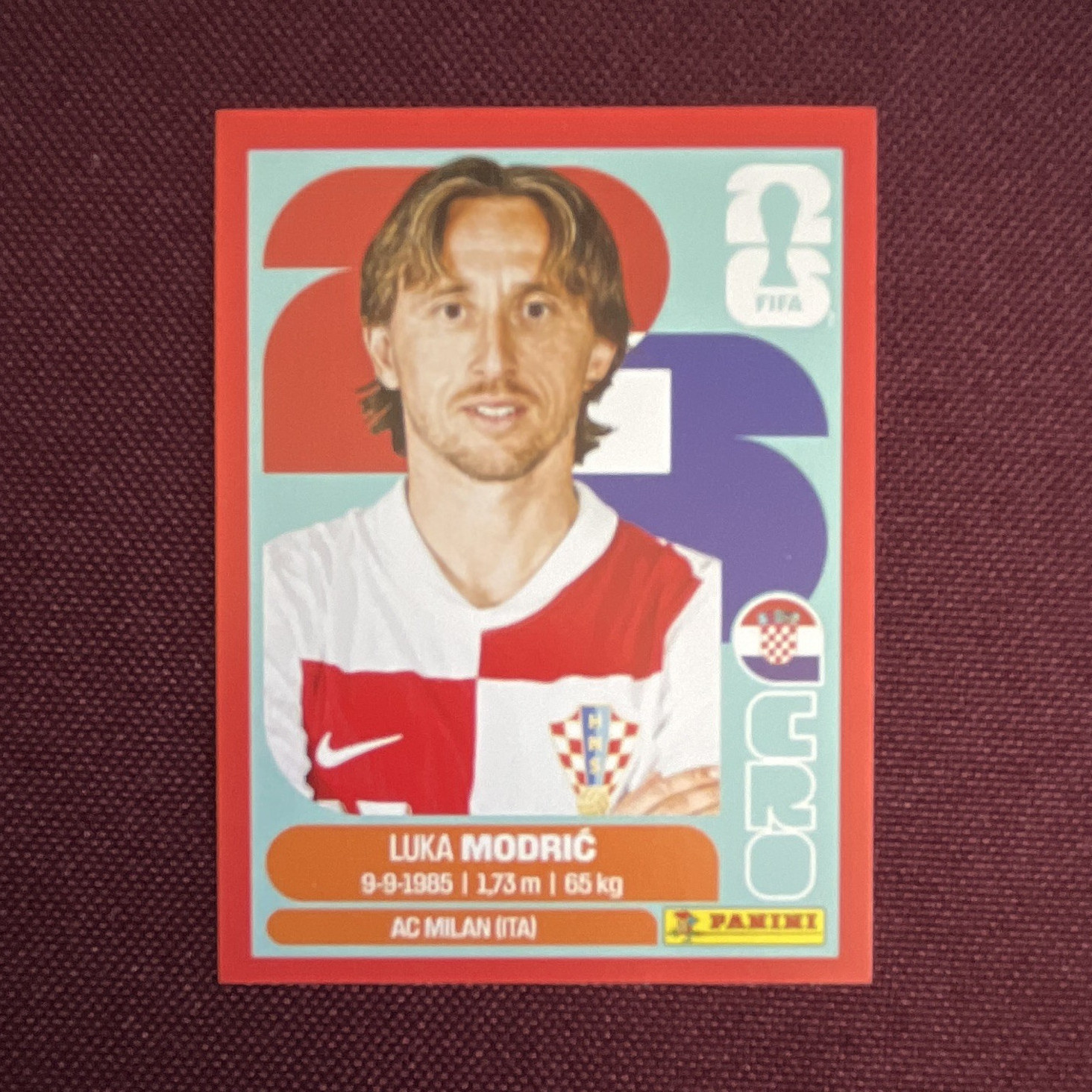 Panini FIFA World Cup 2026 Sticker Luka Modrić Croatia Player Portrait CRO 9