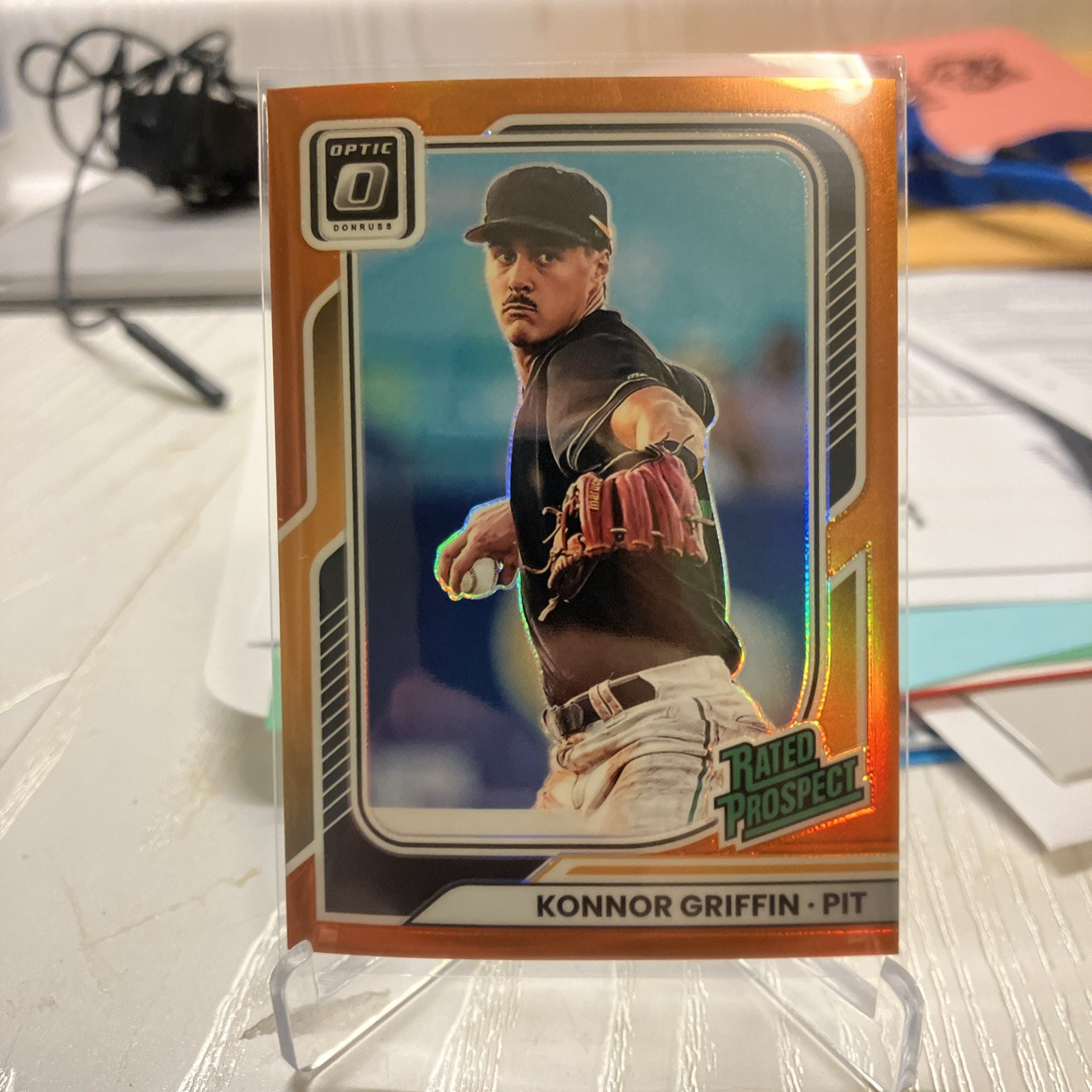 2026 Donruss Baseball KONNOR GRIFFIN Orange Optic /199 Rated Prospect 🔥Pirates