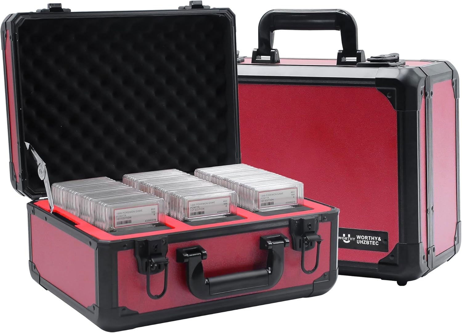 3 Row Trading Card Storage Case PSA Card Slab Box 80 Graded Sports Trading Cards