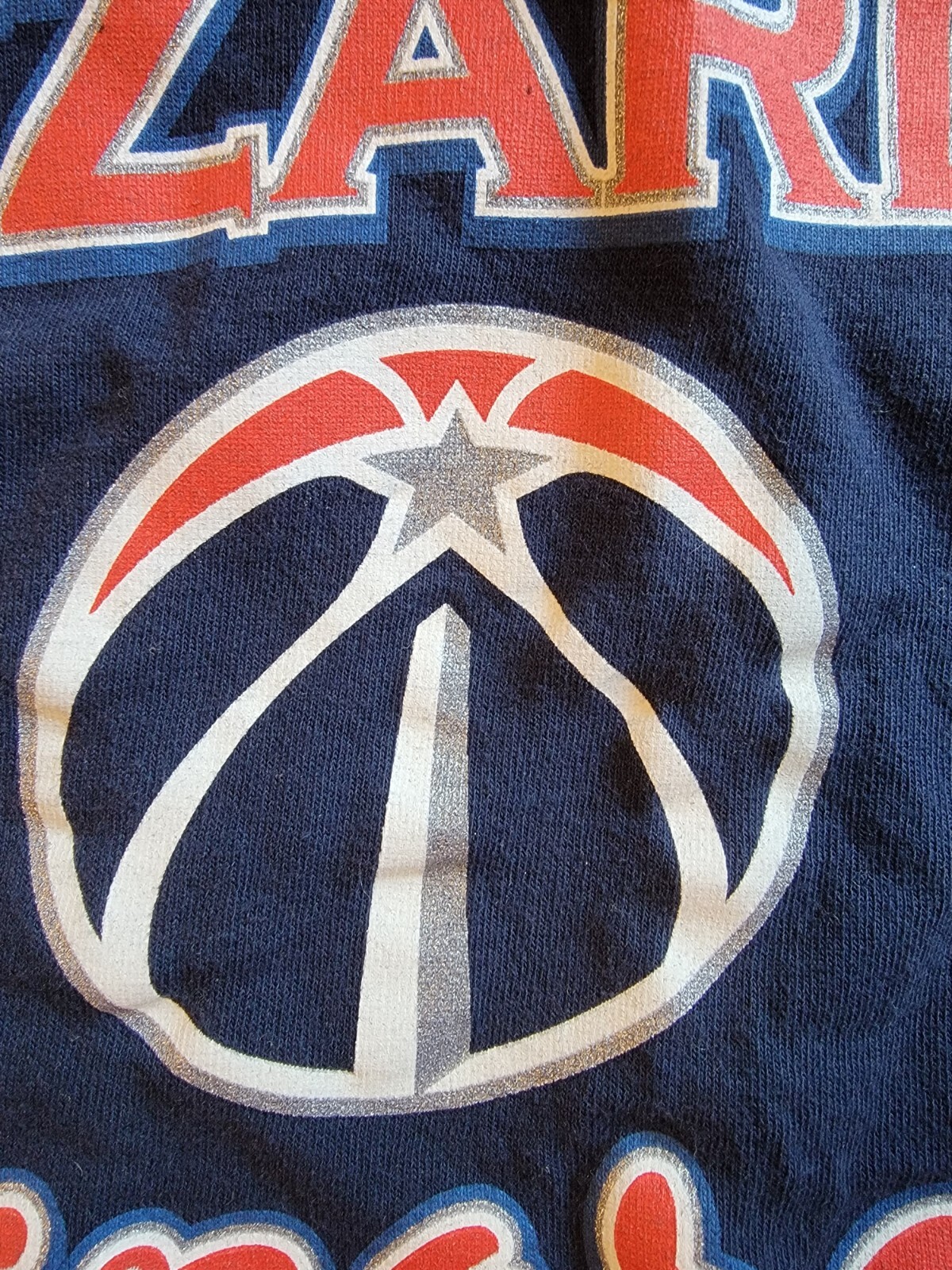 Washington Wizards NBA Navy Blue Cotton T-Shirt Size Medium