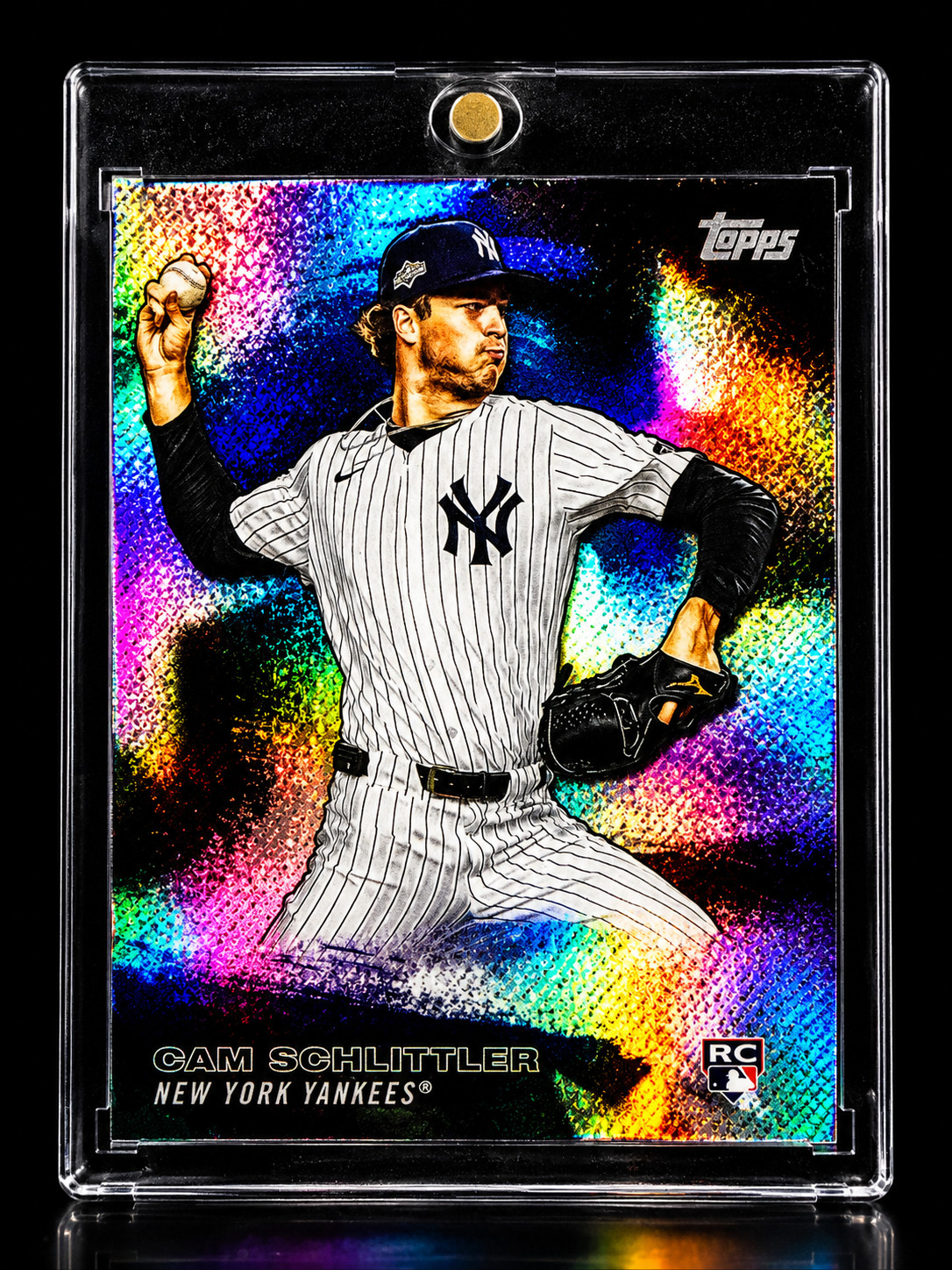 CAM SCHLITTLER ROOKIE REFRACTOR SP INSERT Rainbow Foil Starlight Yankees