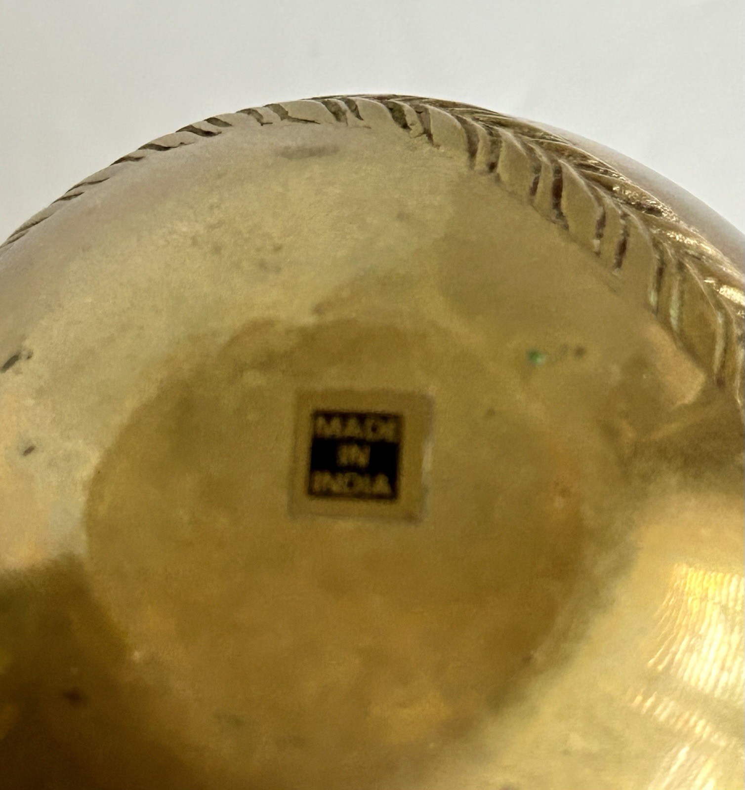 Vintage 2 Pc Brass Paperweight Baseball & Baseball Glove Made In India 4.5”x3”