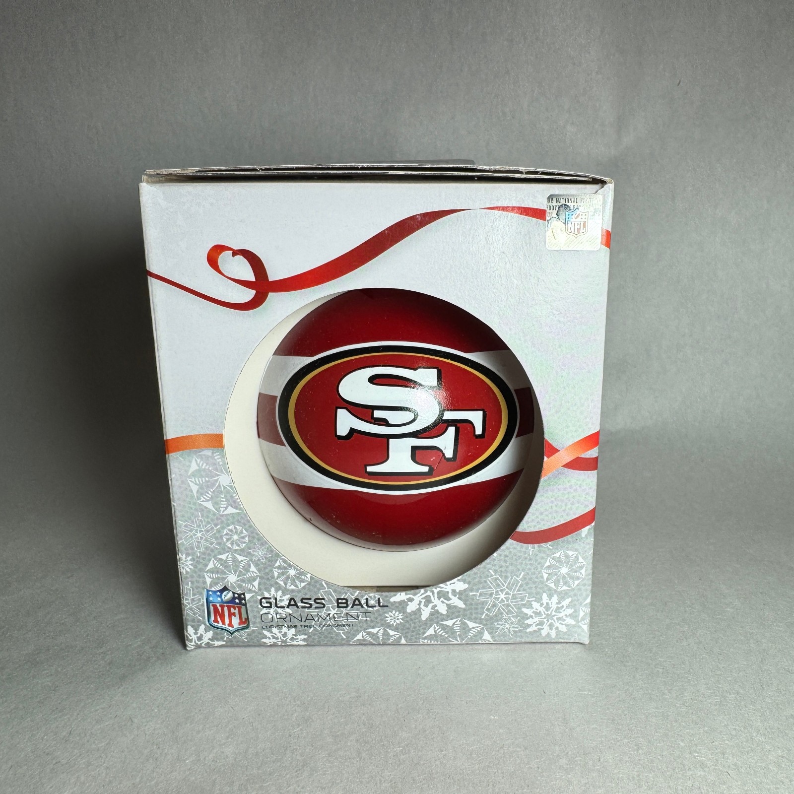 San Francisco 49ers FOCO Glass Ball Ornament 2.5in NFL