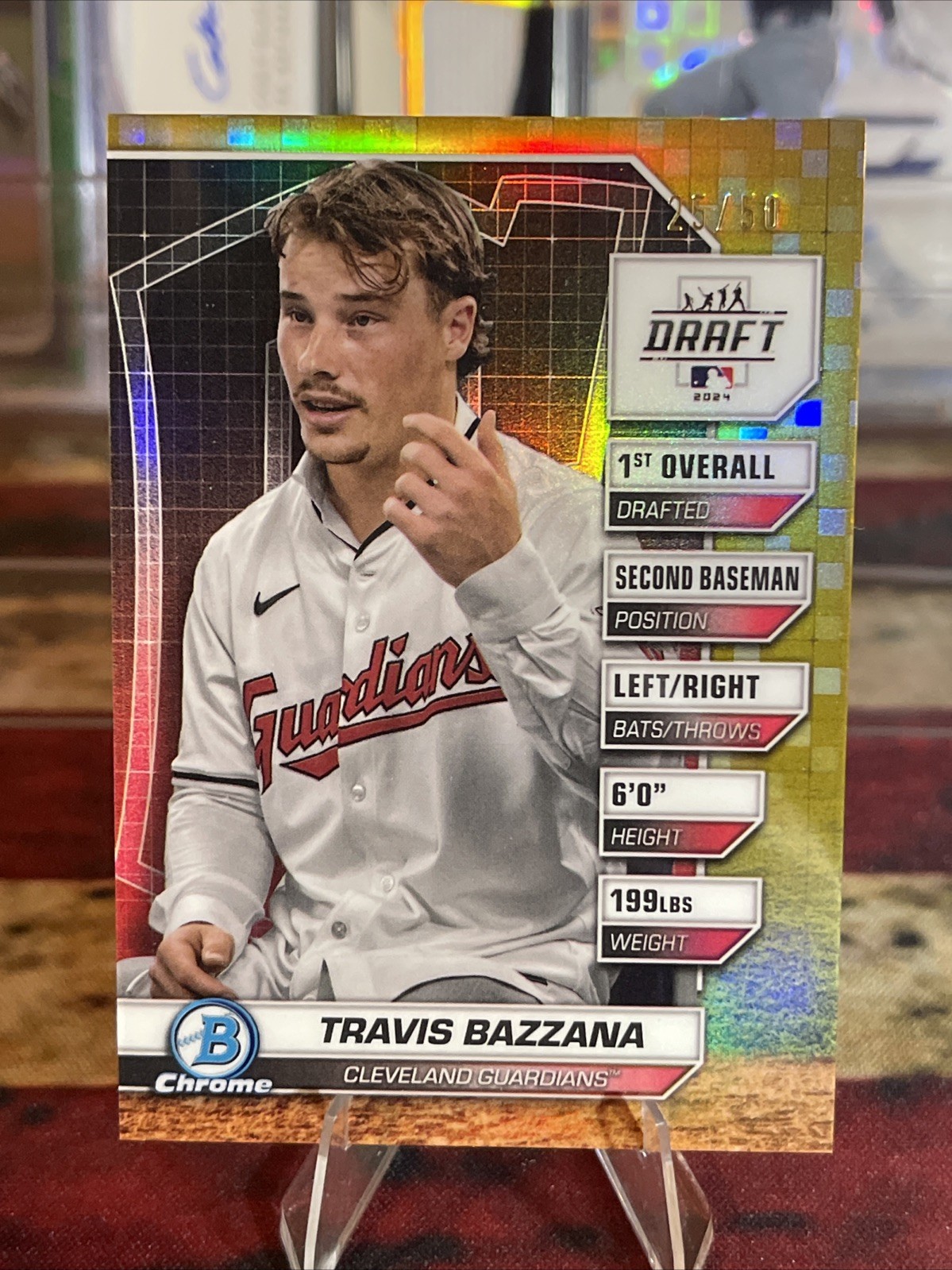2024 Bowman Draft -Travis Bazzana #BDN-1 Gold Refractor /50 RC Draft Night 💎