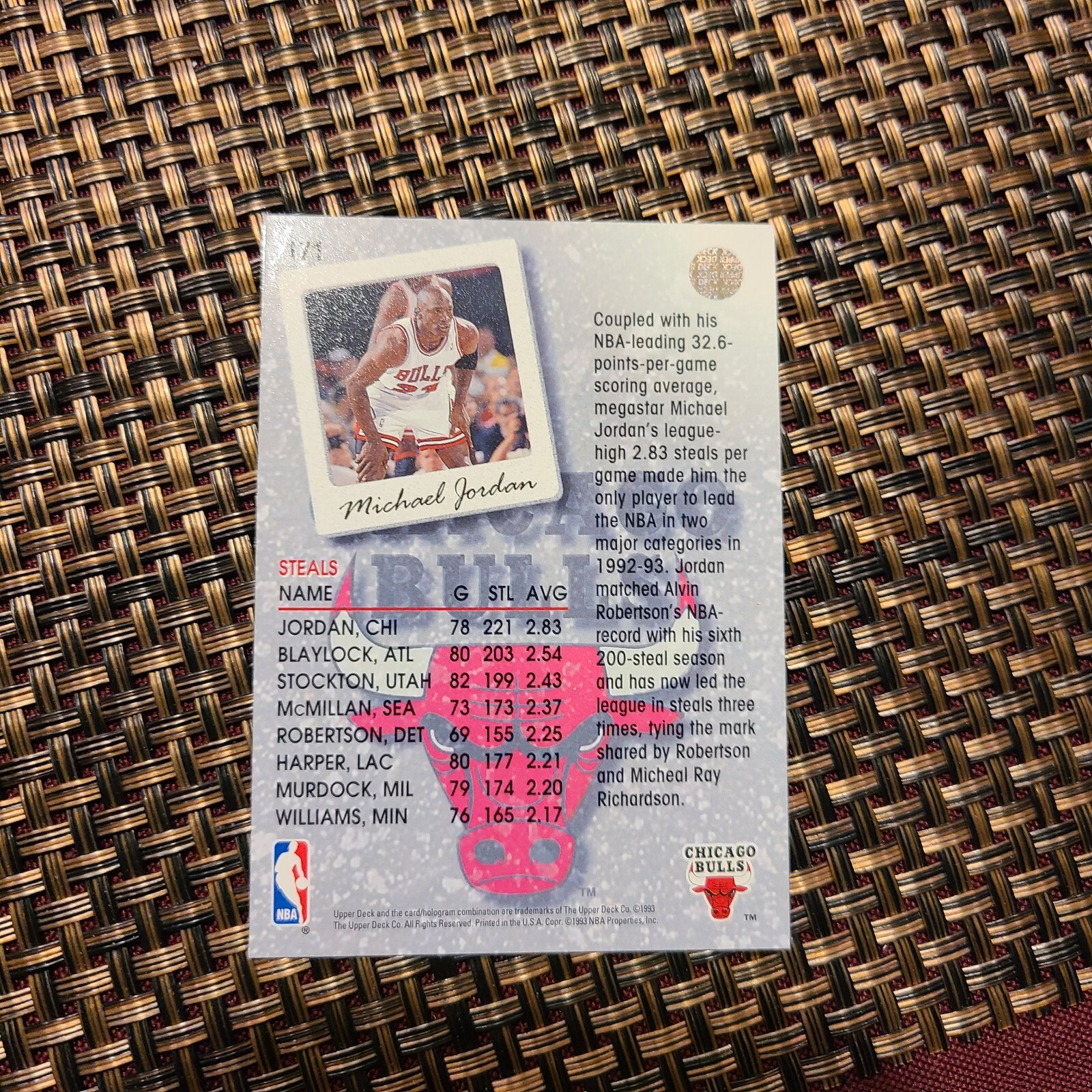 1993-94 Upper Deck Michael Jordan Season Leaders #171 Bulls