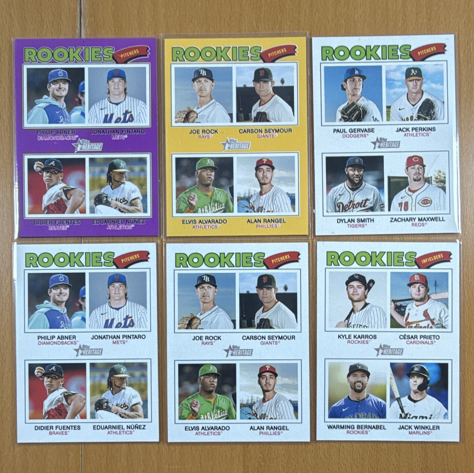 2026 Topps Heritage Rookies RC #372 #373 #383 #384 6-Card Lot