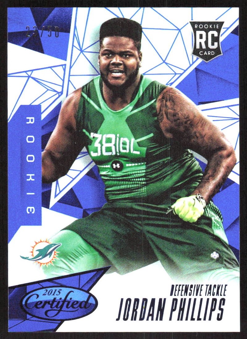 1060L 2015 Panini Certified #195 Jordan Phillips Mirror Blue #/50