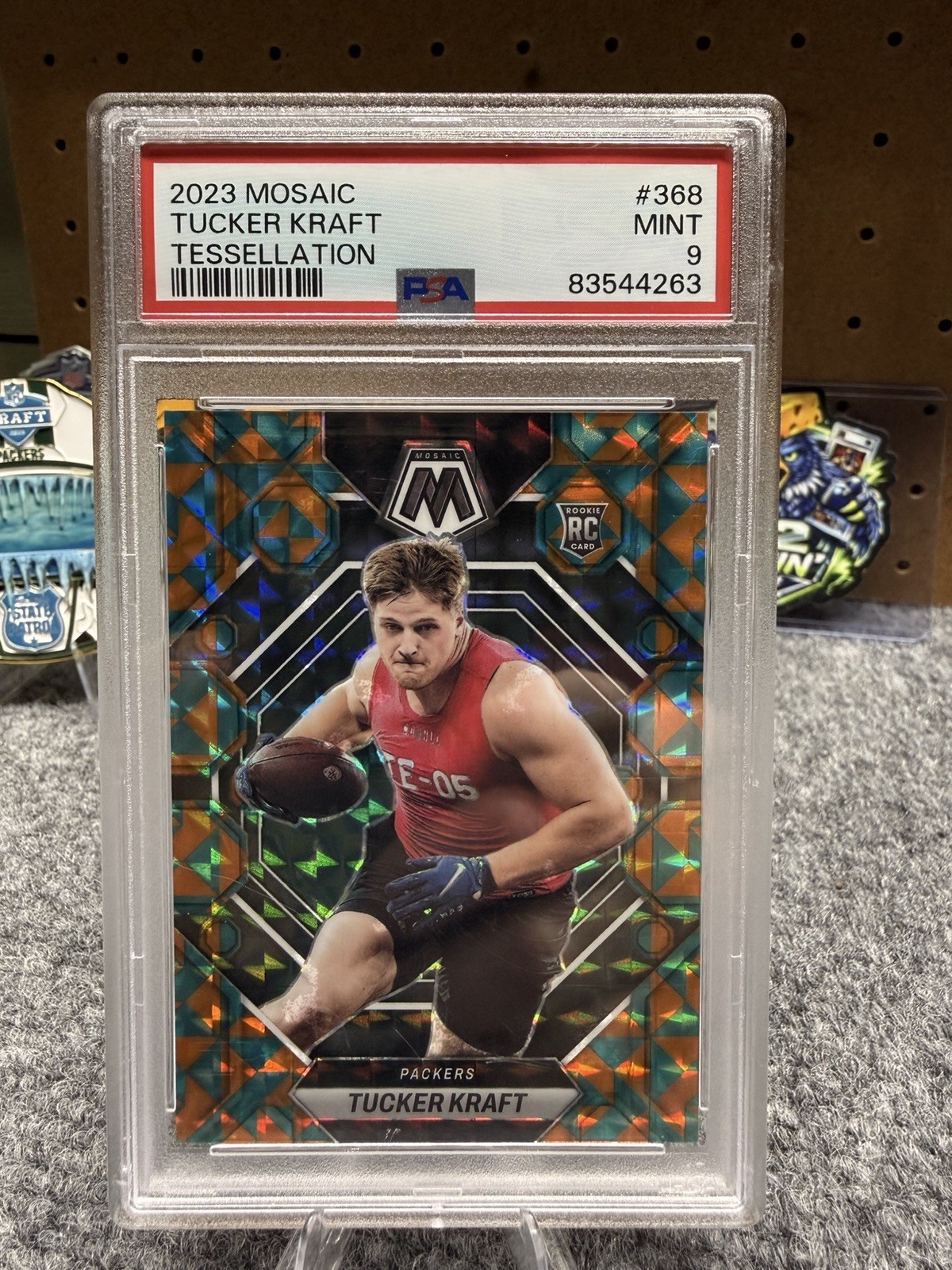Tucker Kraft Rookie Tessalations /15 PSA 9, Packers