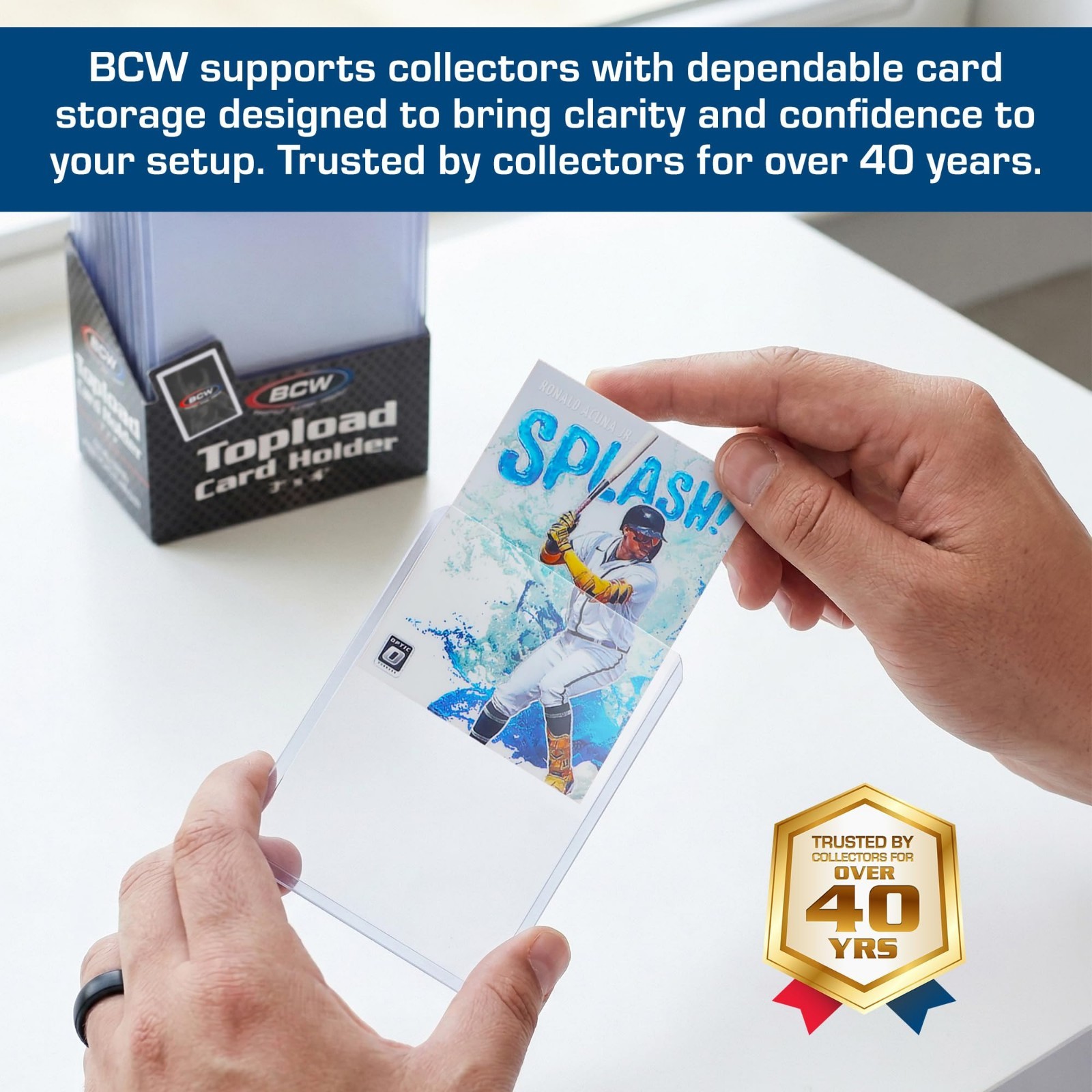 100ct Topload Card Holders – Rigid PVC Trading Card Protectors for Sports & Gami