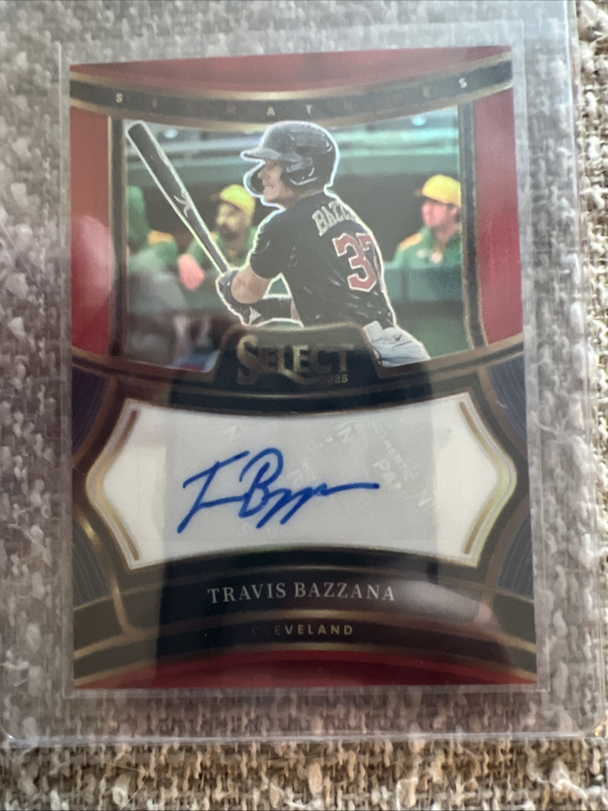 TRAVIS BAZZANA RC AUTO 2025 Select Signatures /99 Red Guardians Panini MakeOffer
