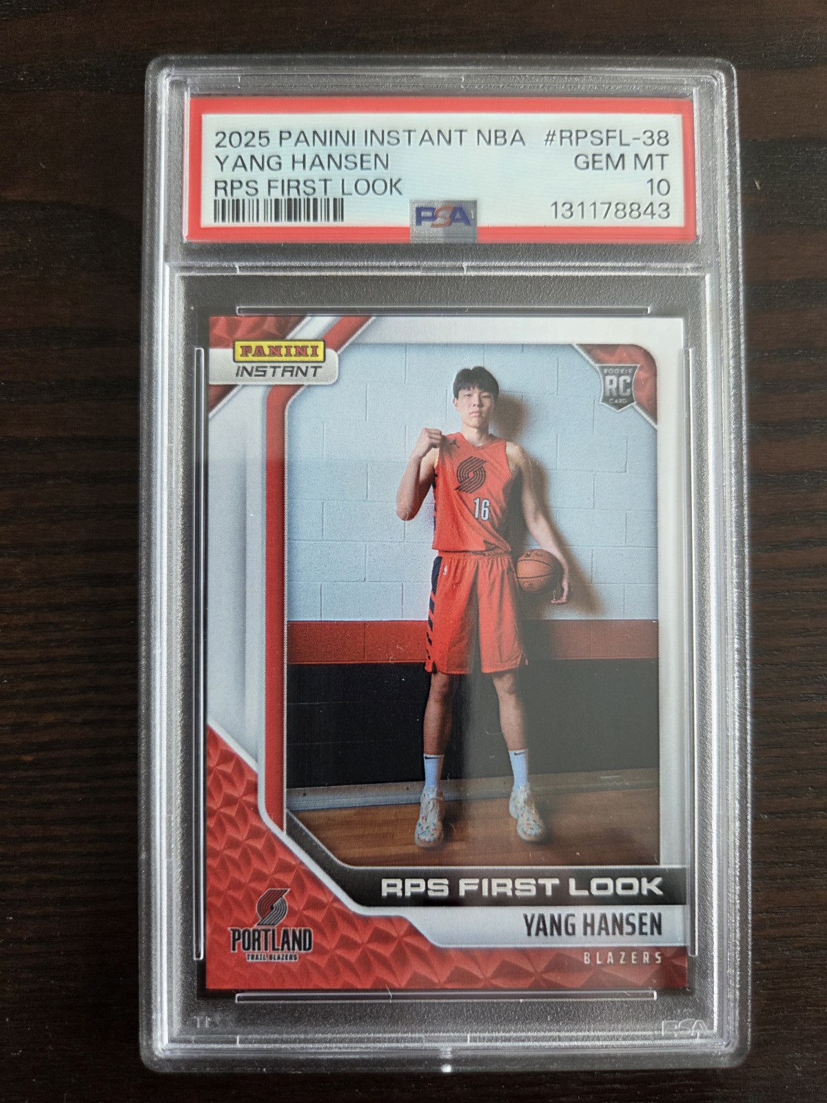 Yang Hansen 2025-26 Panini Instant RPS First Look Rookie PSA 10 Gem Mint QTY