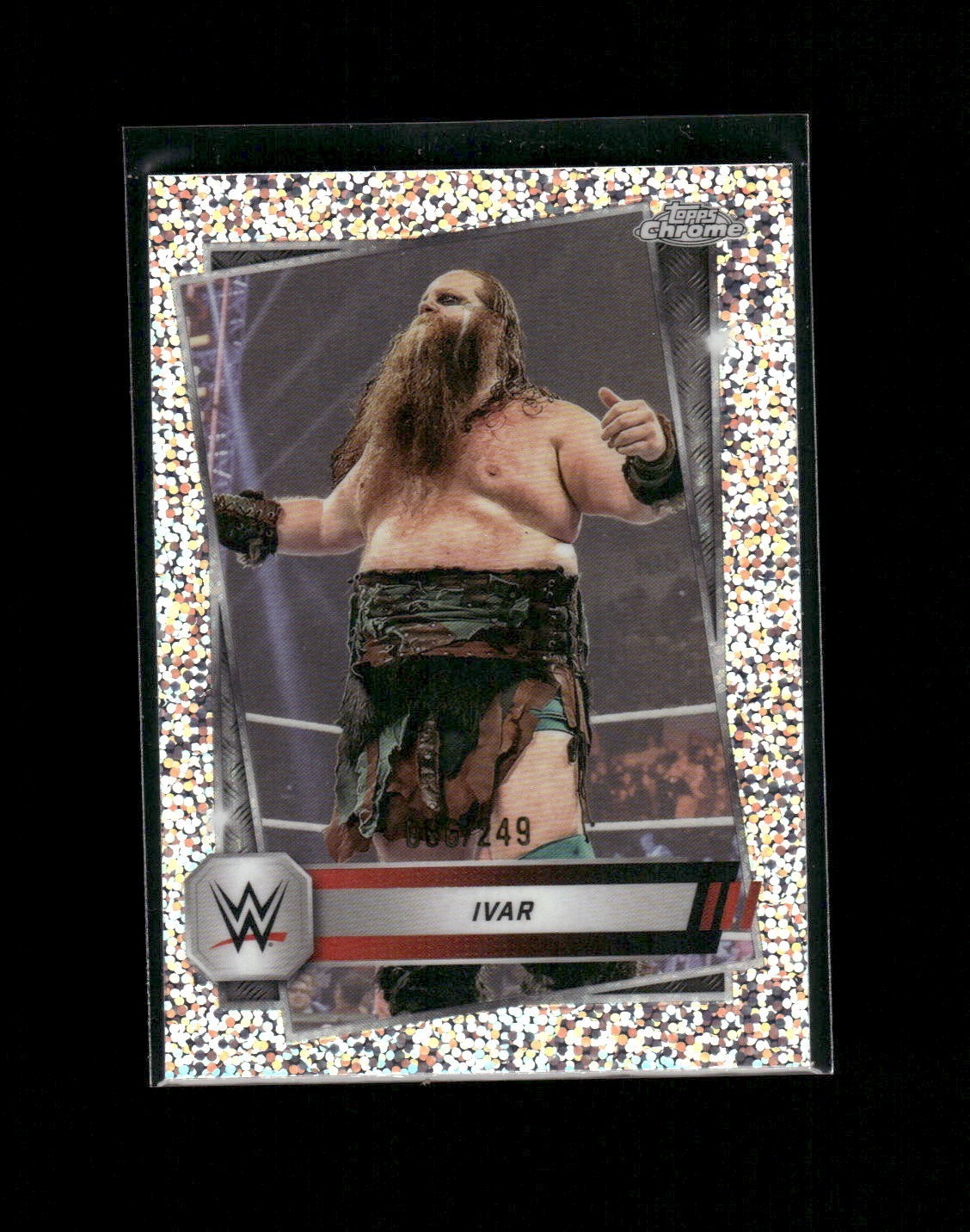 2025 Topps Chrome WWE Ivar #77 Speckle Refractor /249
