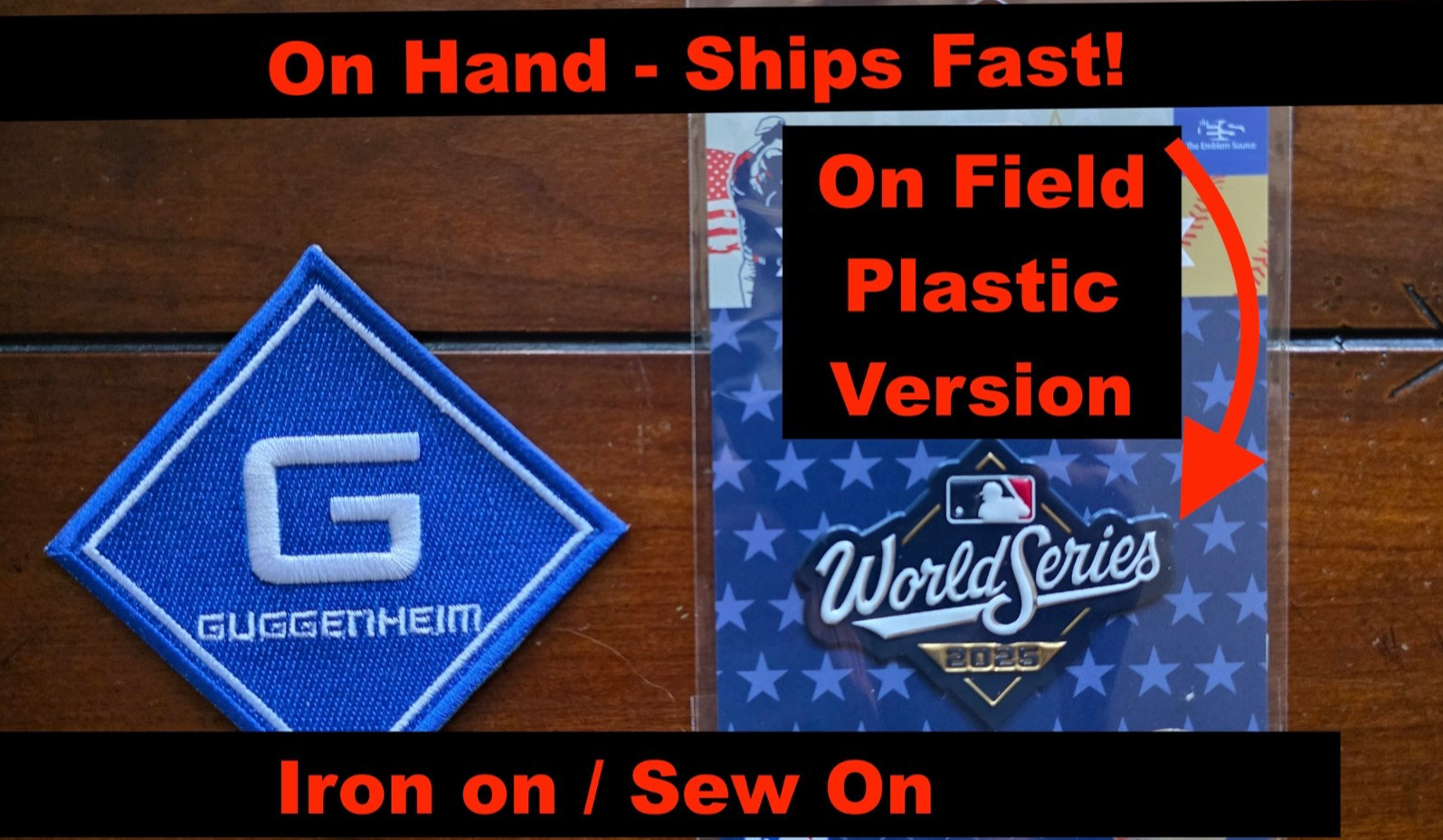 2025 World Series Patch Jersey LA Dodgers On Field Guggenheim G Patch LIMITED!