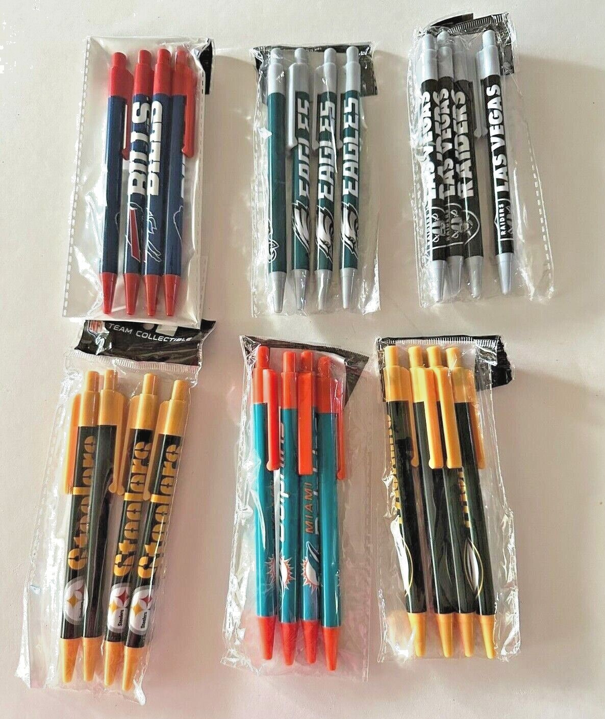 NFL Click Pens 4Pack Black Ink Choose Your Team