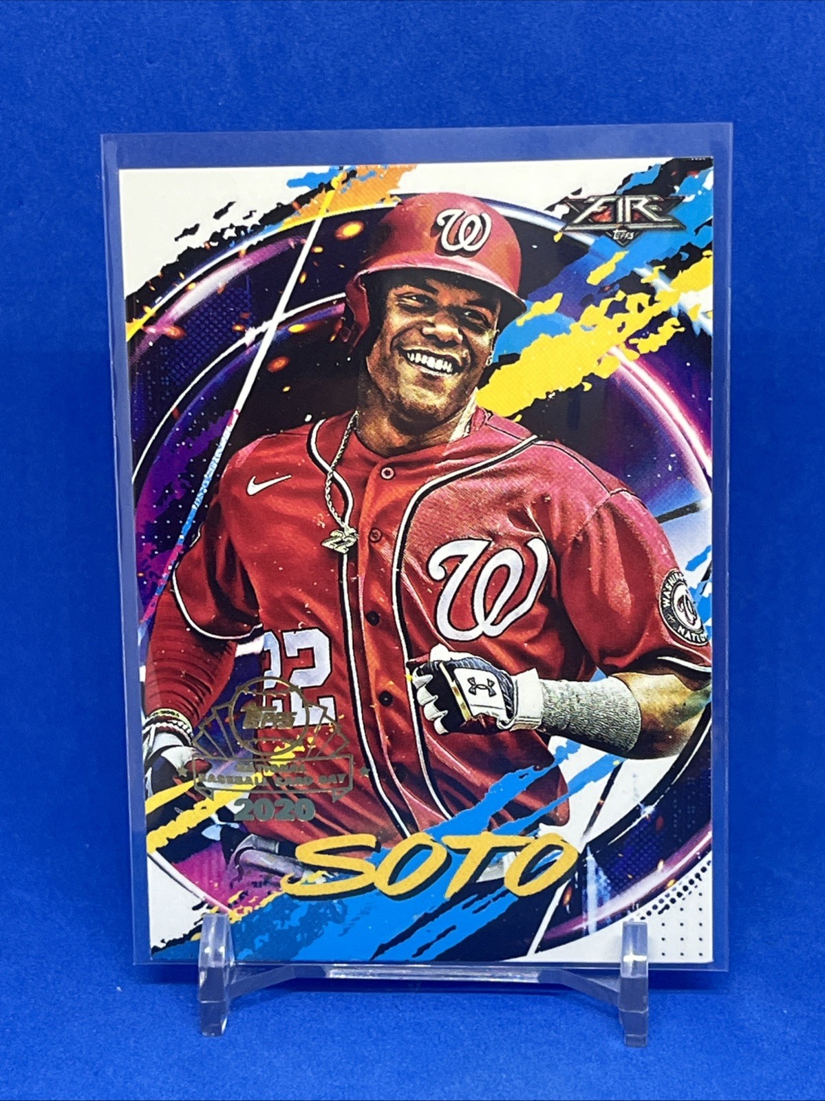 2020 Topps Chrome Topps Fire Preview Juan Soto #FP-6 Washington Nationals