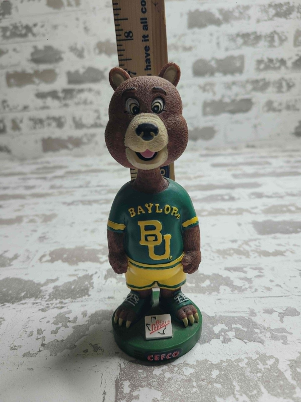 Baylor Bears THE JUDGE Mascot 2002 Bobblehead SGA sponsored by Dr. Pepper Cefco