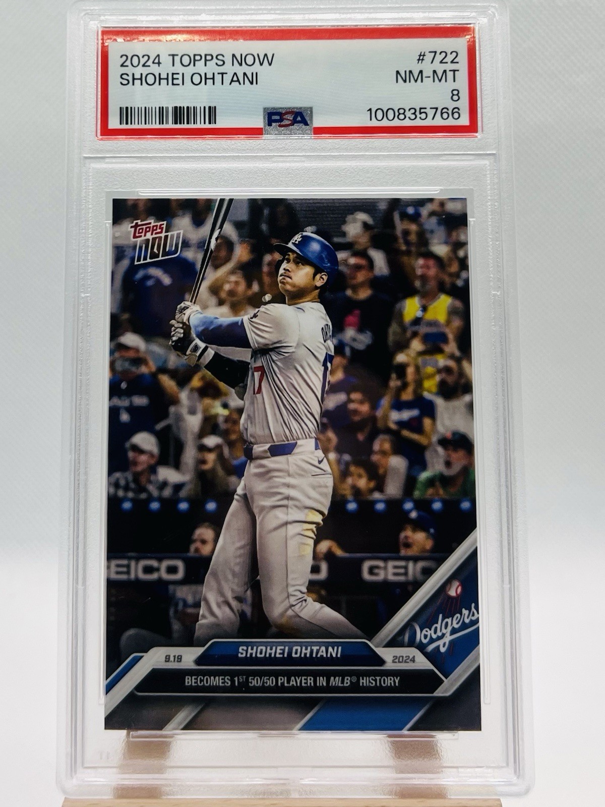 2024 Topps Now – Shohei Ohtani #722 /653737 PSA 8