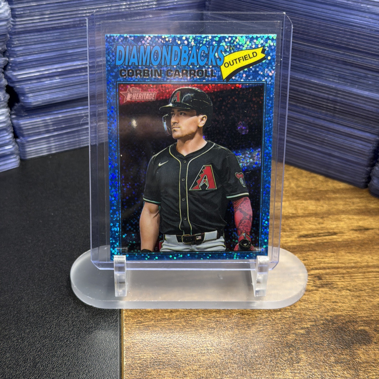 2026 Topps Heritage Chrome Blue Sparkle – You Pick – Stars & Rookies