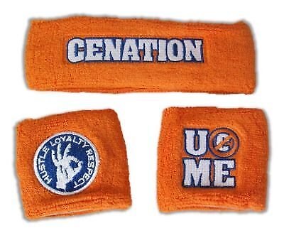 JOHN CENA Orange Cenation U Can’t See Me Headband Wristbands Set