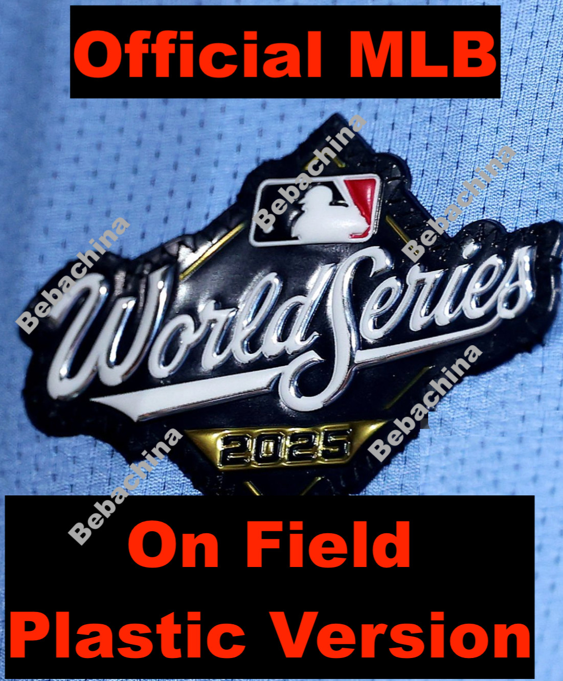 2025 World Series Patch Jersey LA Dodgers Toronto Blue Jays Plastic On Field