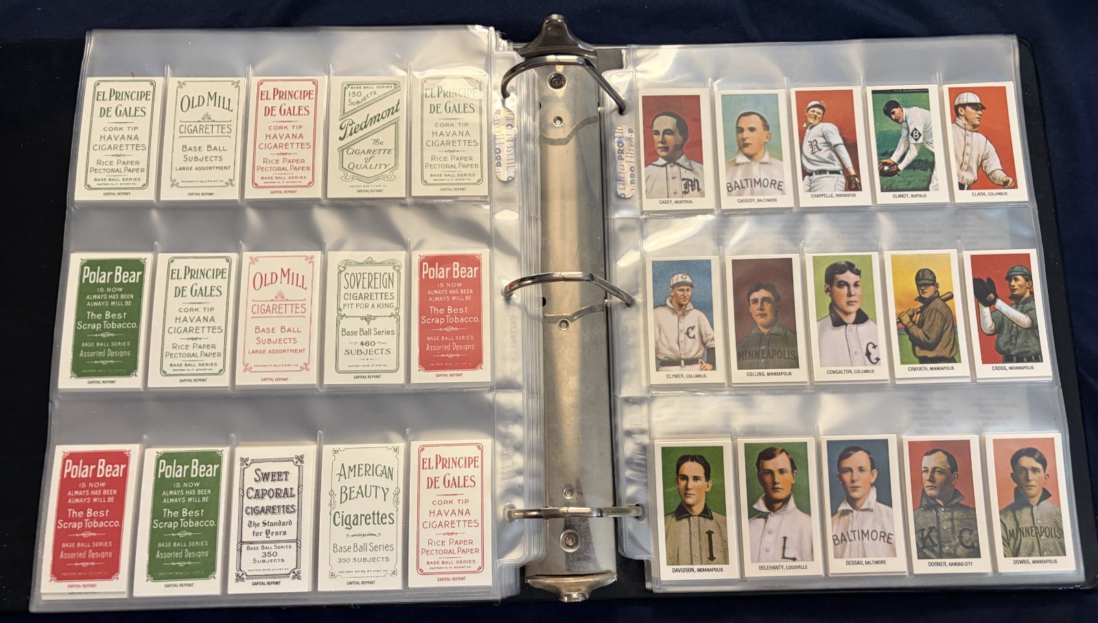 1983 T-206 The Monster Reprint Baseball Mini Card Set in Pages & Binder