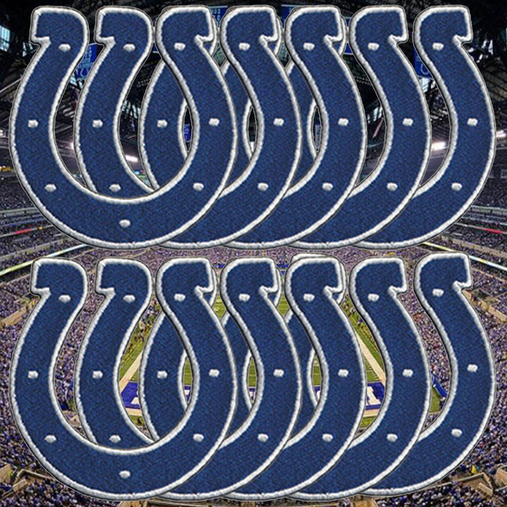 10 pcs Indianapolis Colts Football Logo Size 2.5 in x 3.0 in Sew Iron On Patches