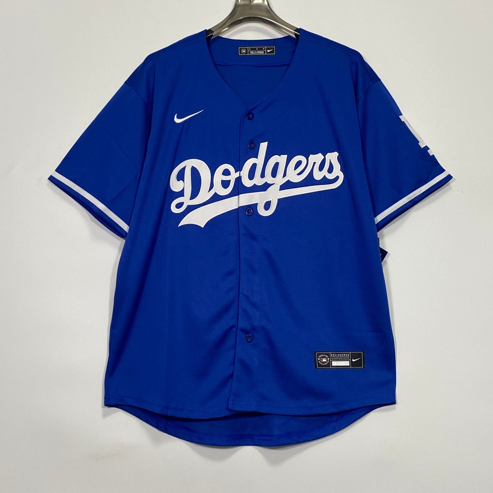 Los Angeles Dodgers Baseball Jersey, Embroidered, Dark Blue