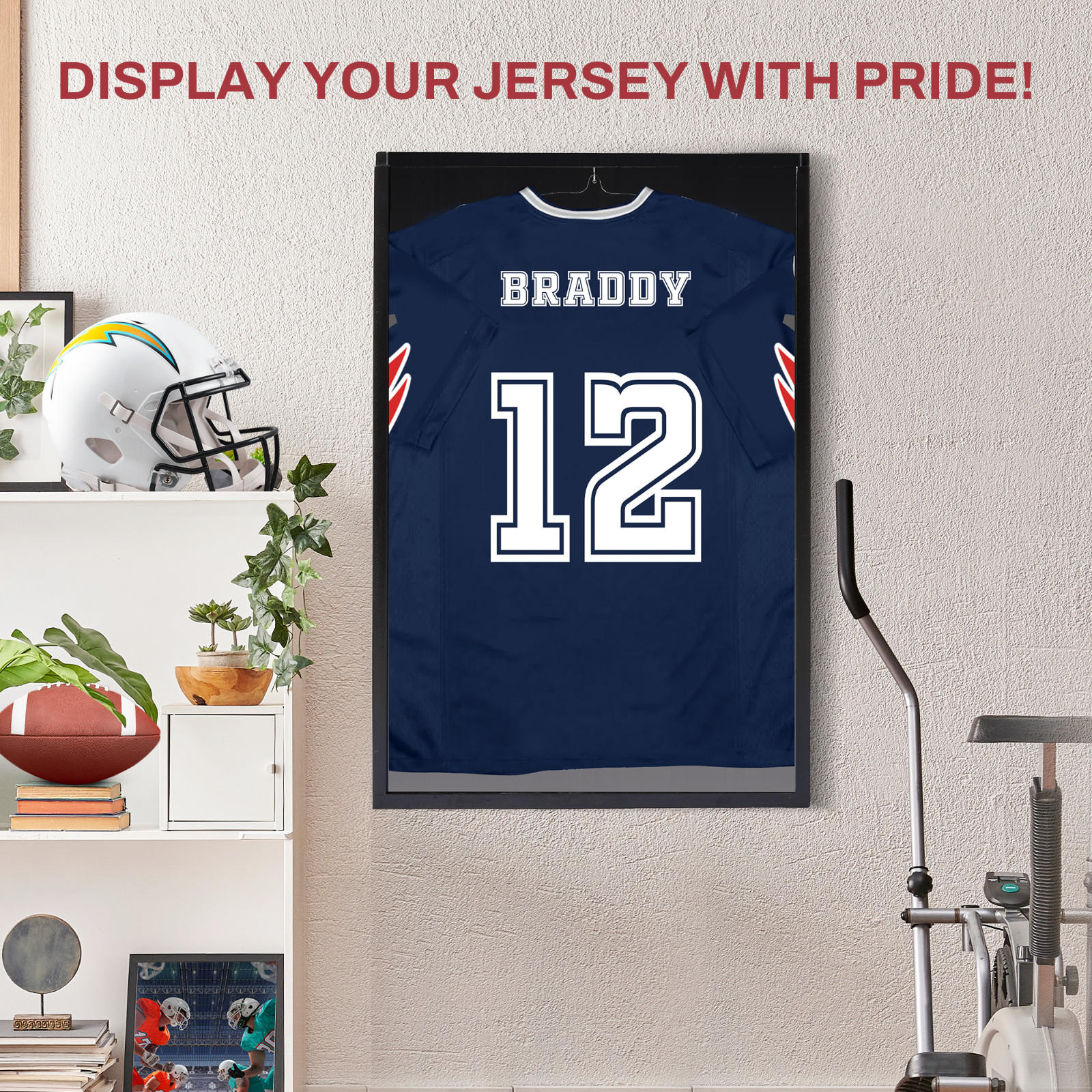 Shadow Black Jersey Display case for jerseys