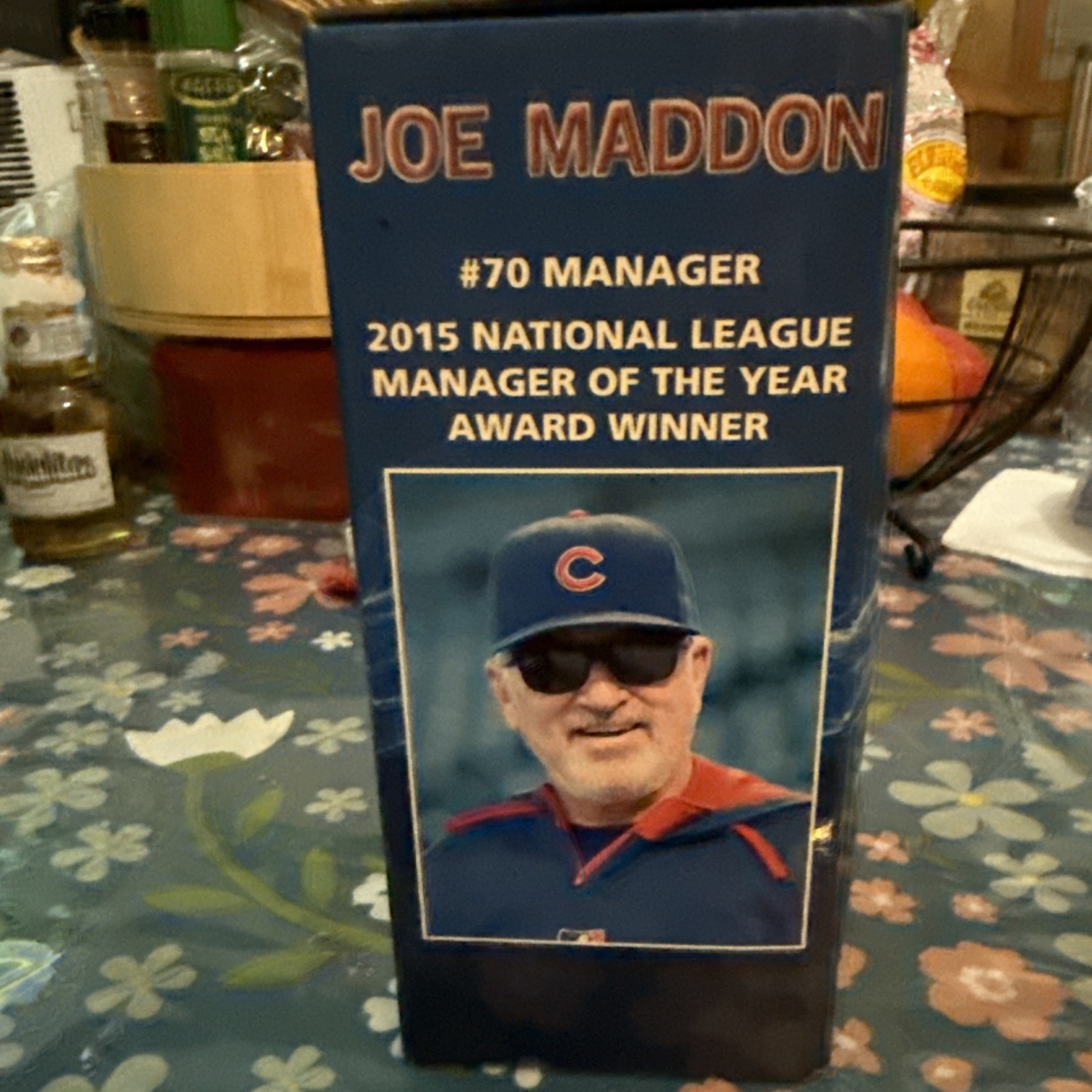 Chicago Cubs SGA Joe Maddon 2015 Manager Of The Year Bobblehead NEW FM704
