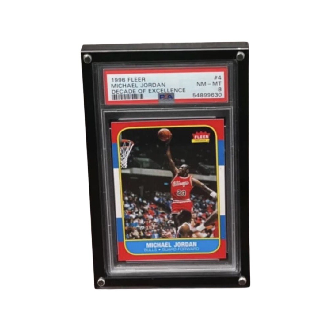 PSA Display Case- Black Base W/Cover. Beautiful Frame Look For Any Wall Or Desk!