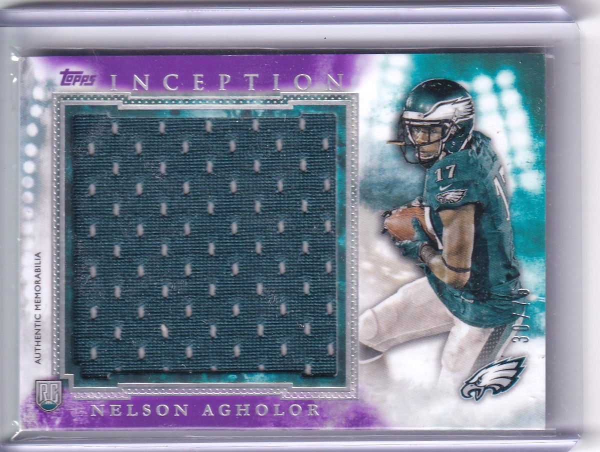 2015 Topps Inception Jumbo Patches Purple Nelson Agholor #/75 Eagles RJR-NA