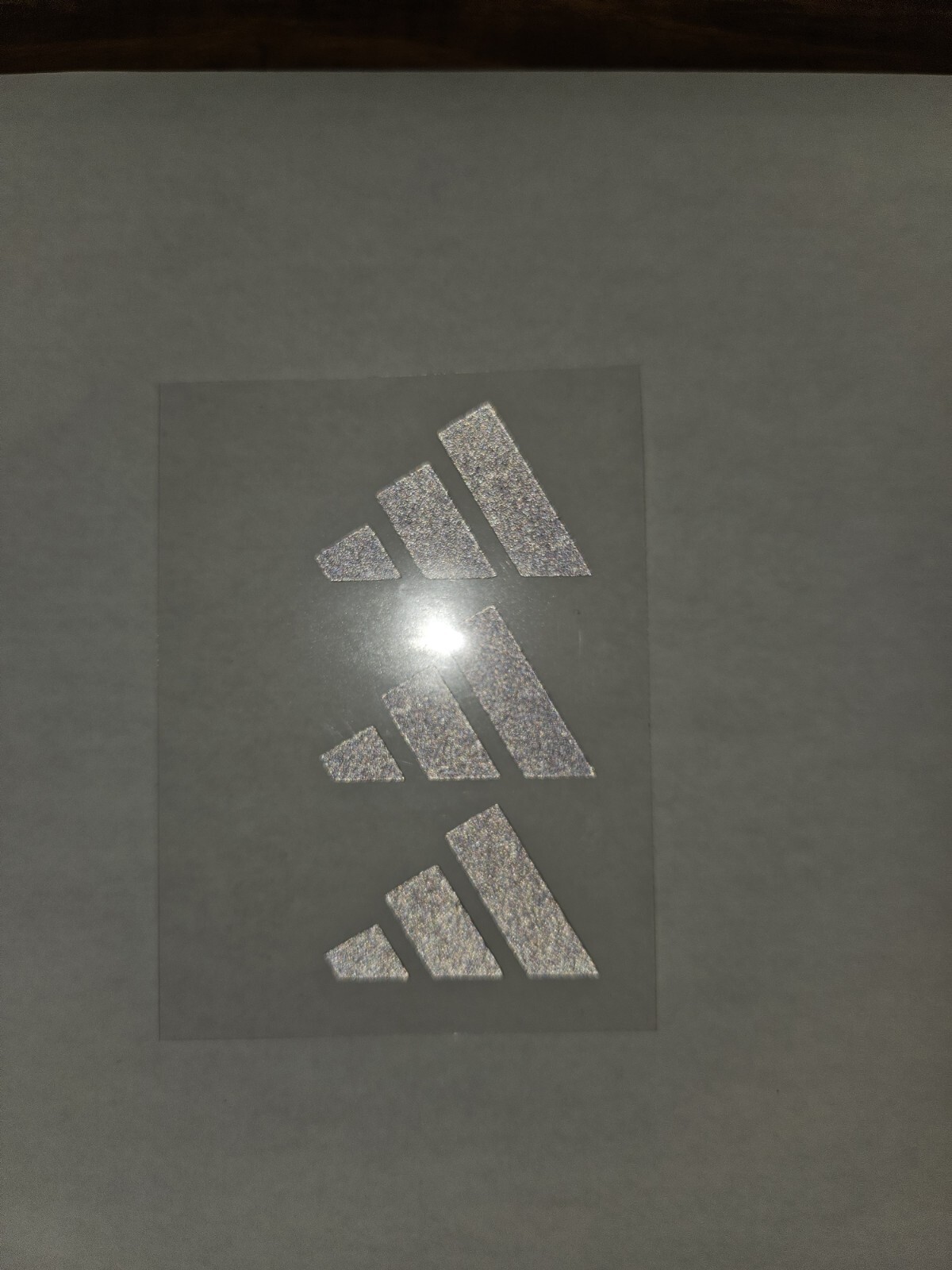 3 REFLECTIVE ADIDAS Logo Iron On Decal / FREE SHIPPING in the US DIY